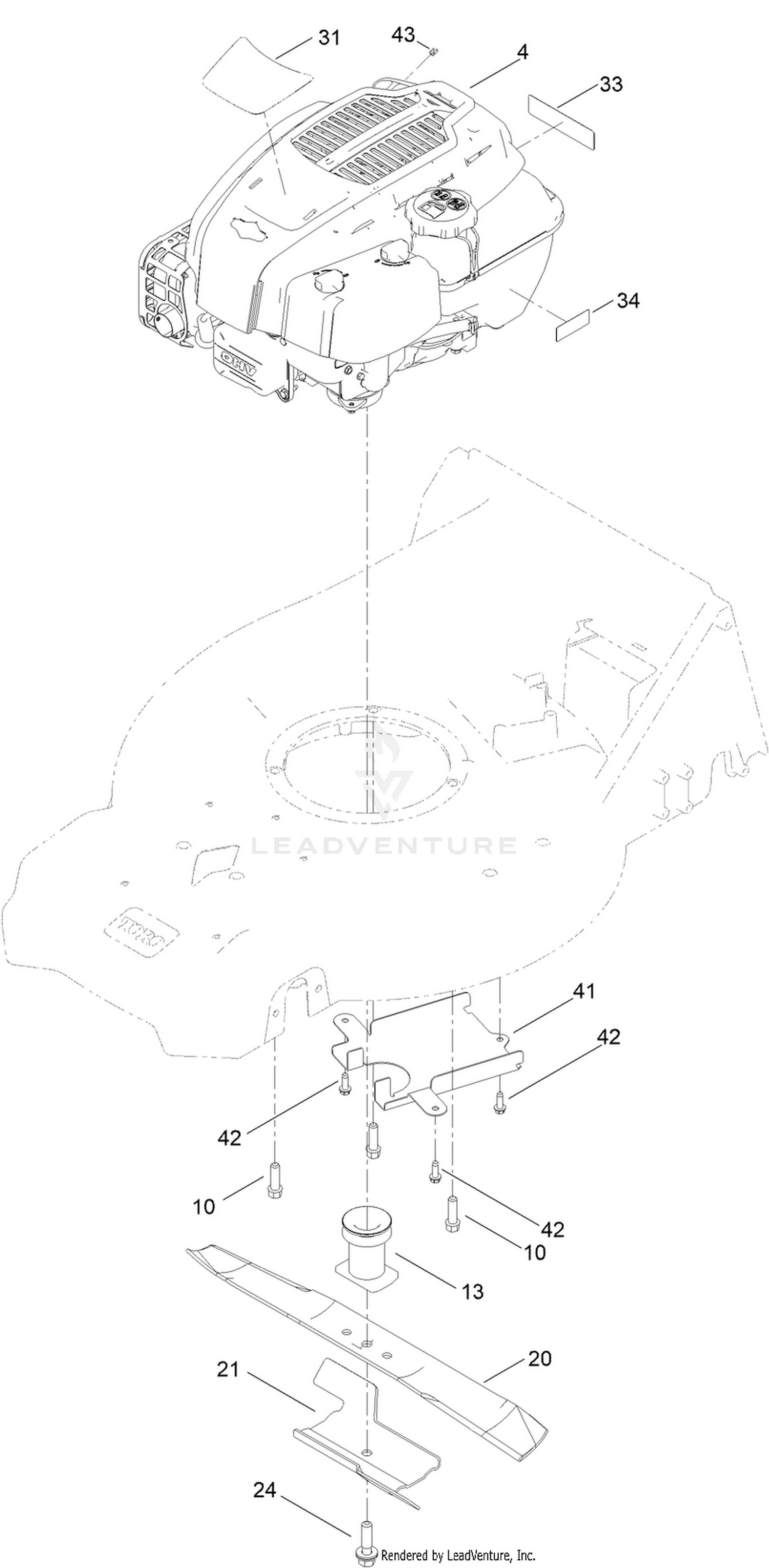 Engine and Blade Assembly