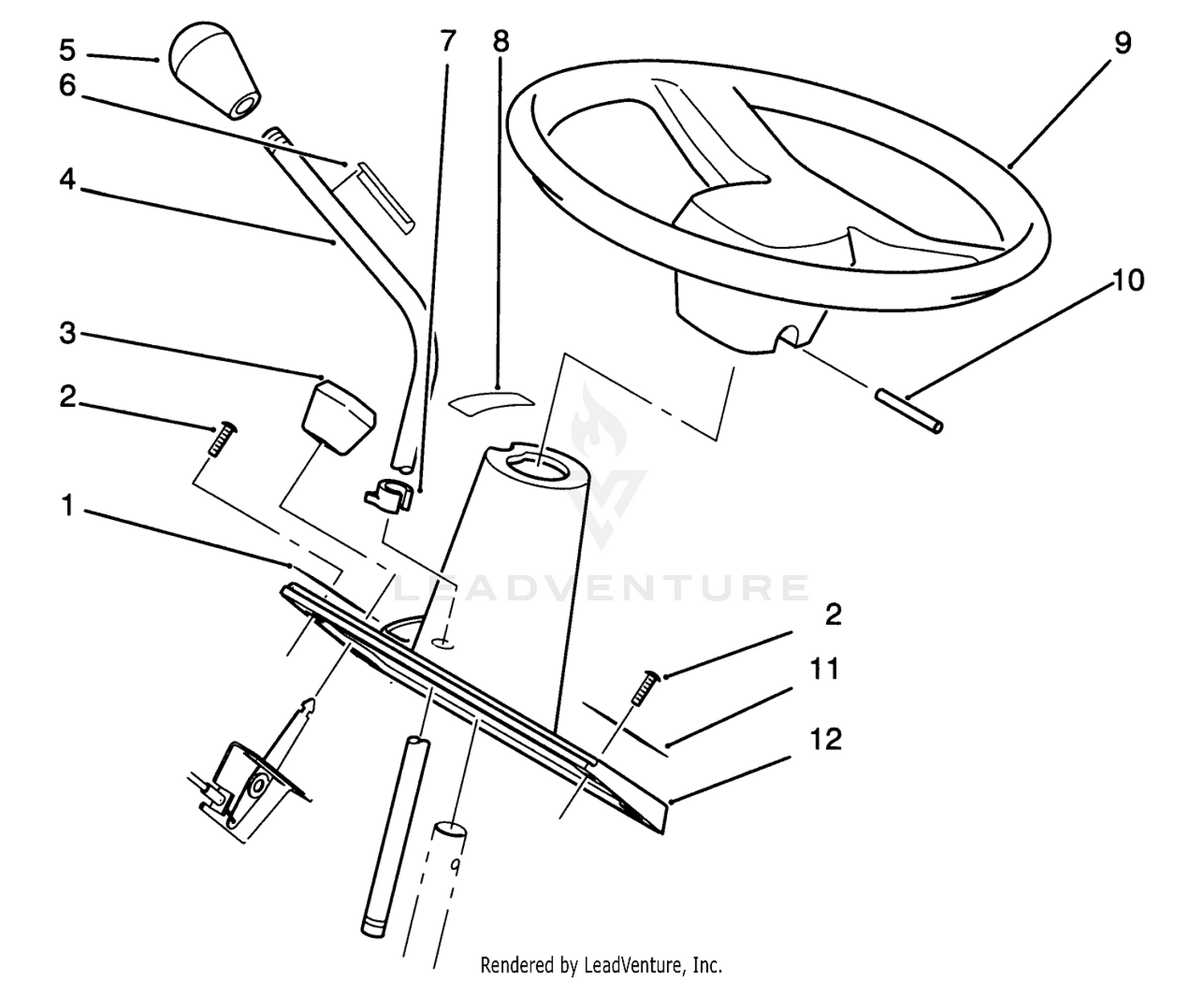 Steering Wheel And Console Assembly
