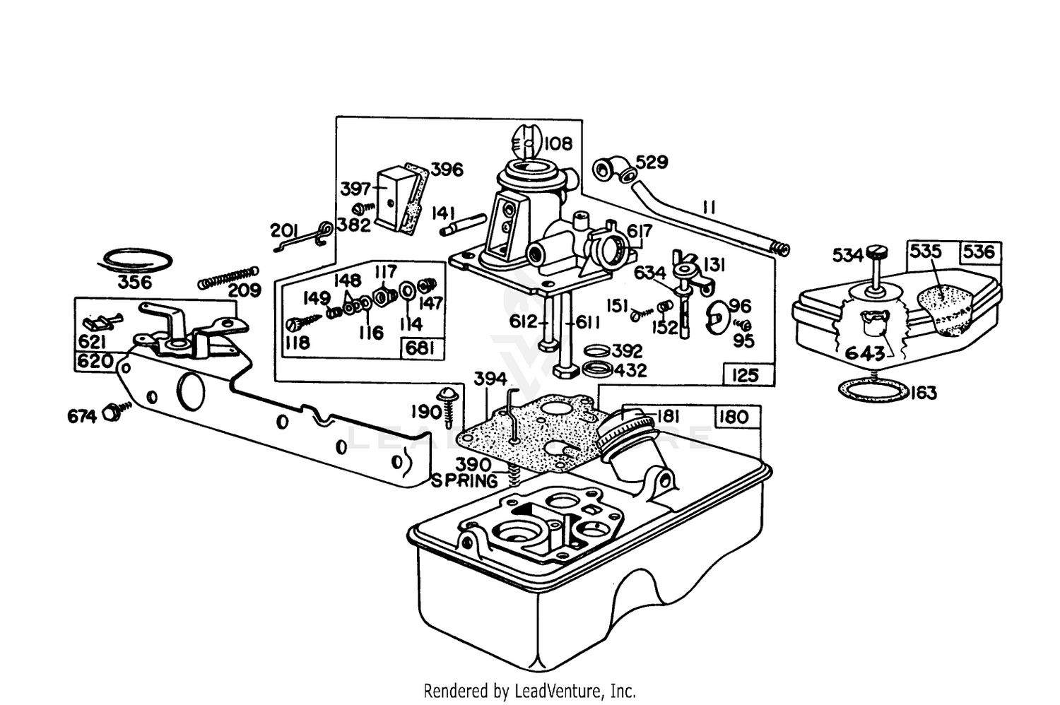Briggs  Stratton Carburetor Assembly Model 92908-1842-02 For 21" Self Propelled Model 16320