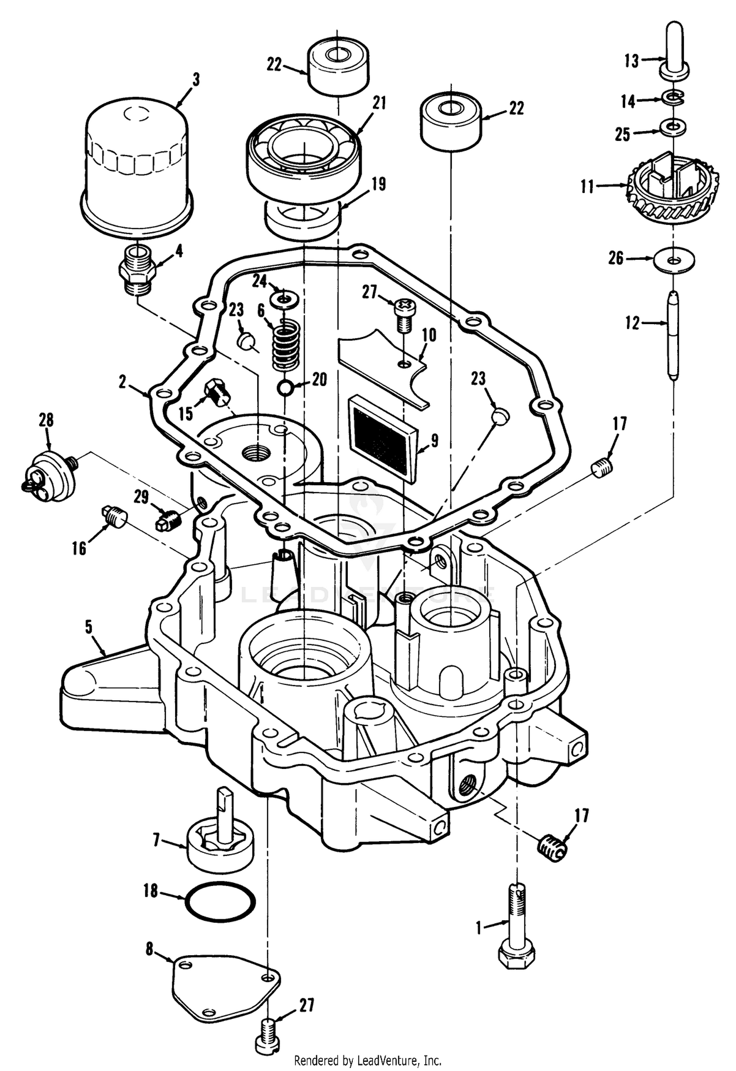 12hp Engine Oil Base  Pump Assembly
