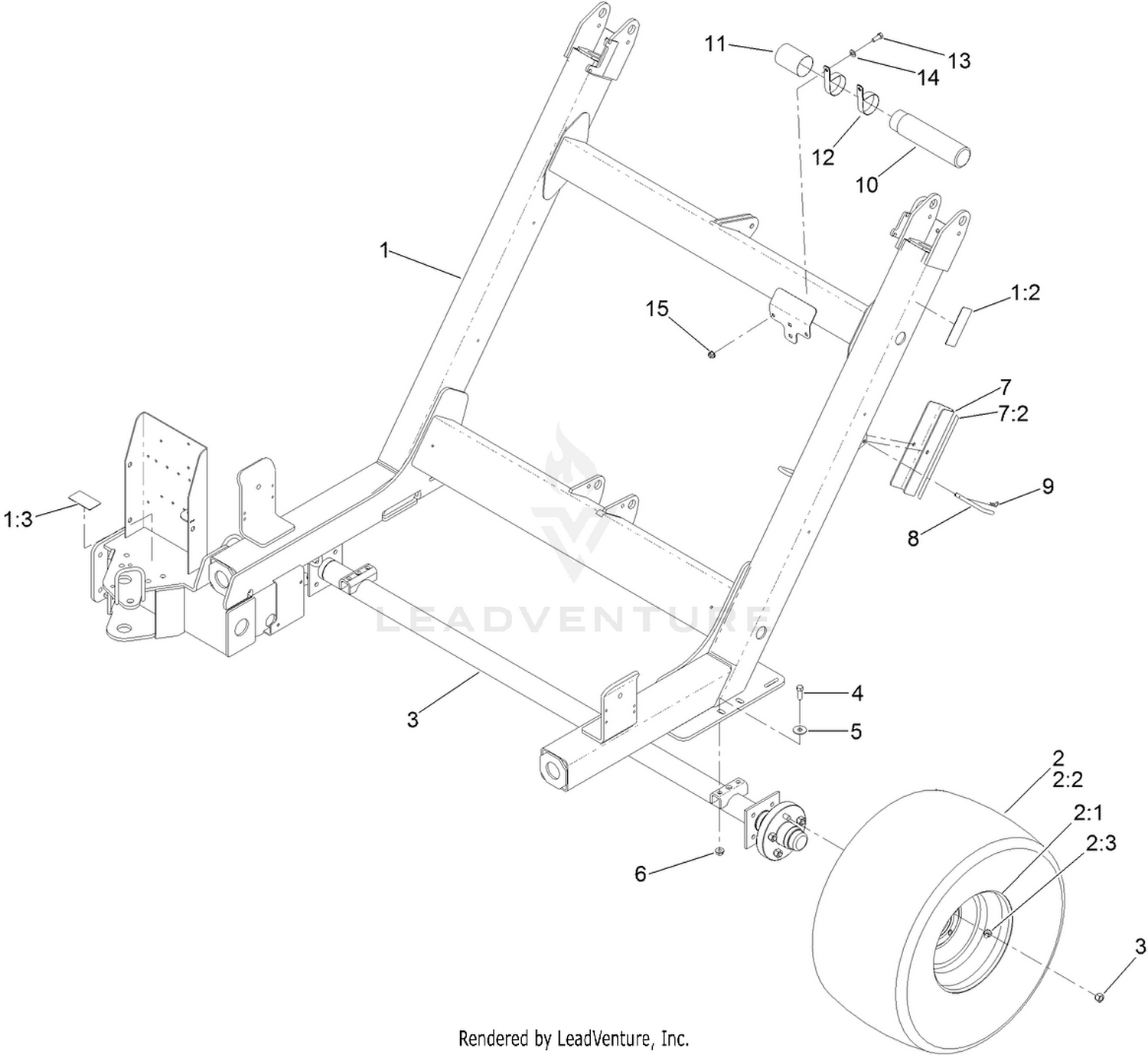 Main Frame and Axle Assembly