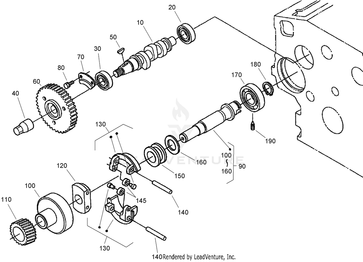 Fuel Camshaft and Governor Shaft Assembly