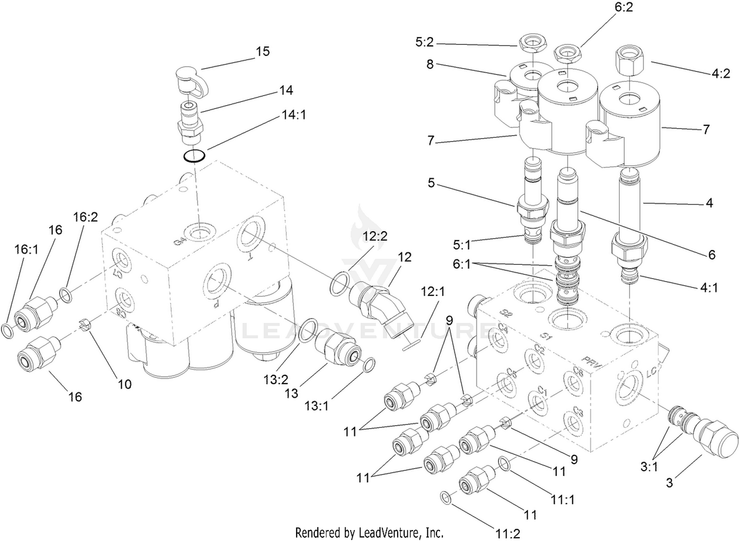Lift Control Manifold Assembly No. 117-0158