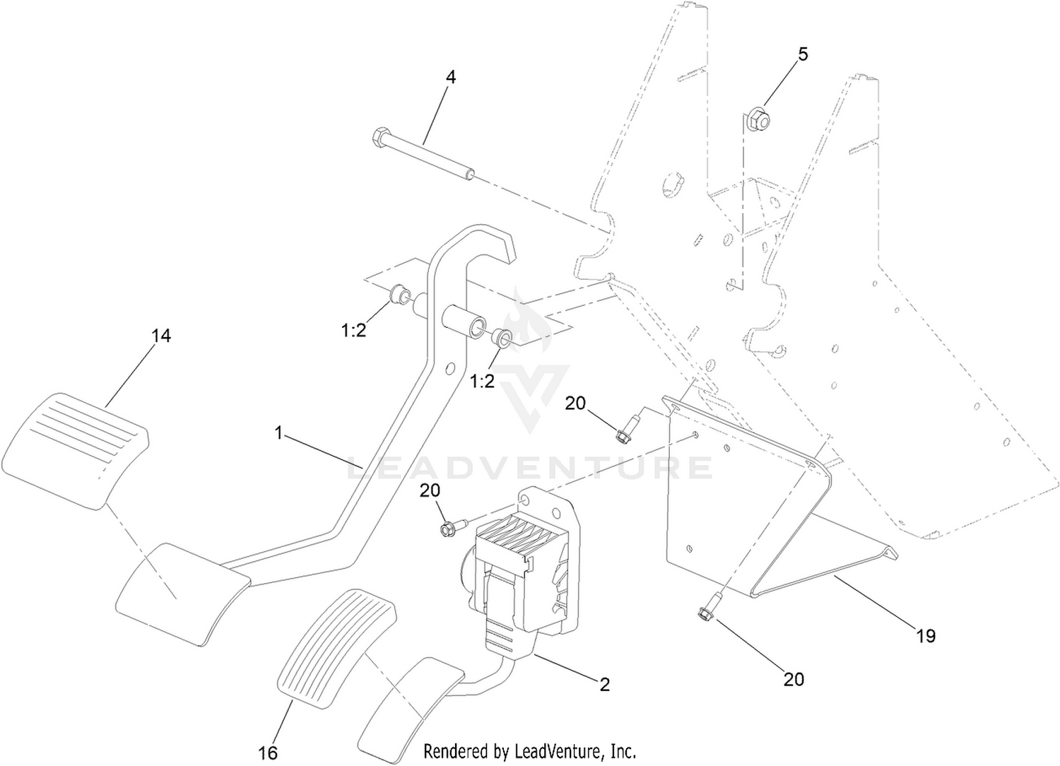 Accelerator and Brake Pedal Assembly