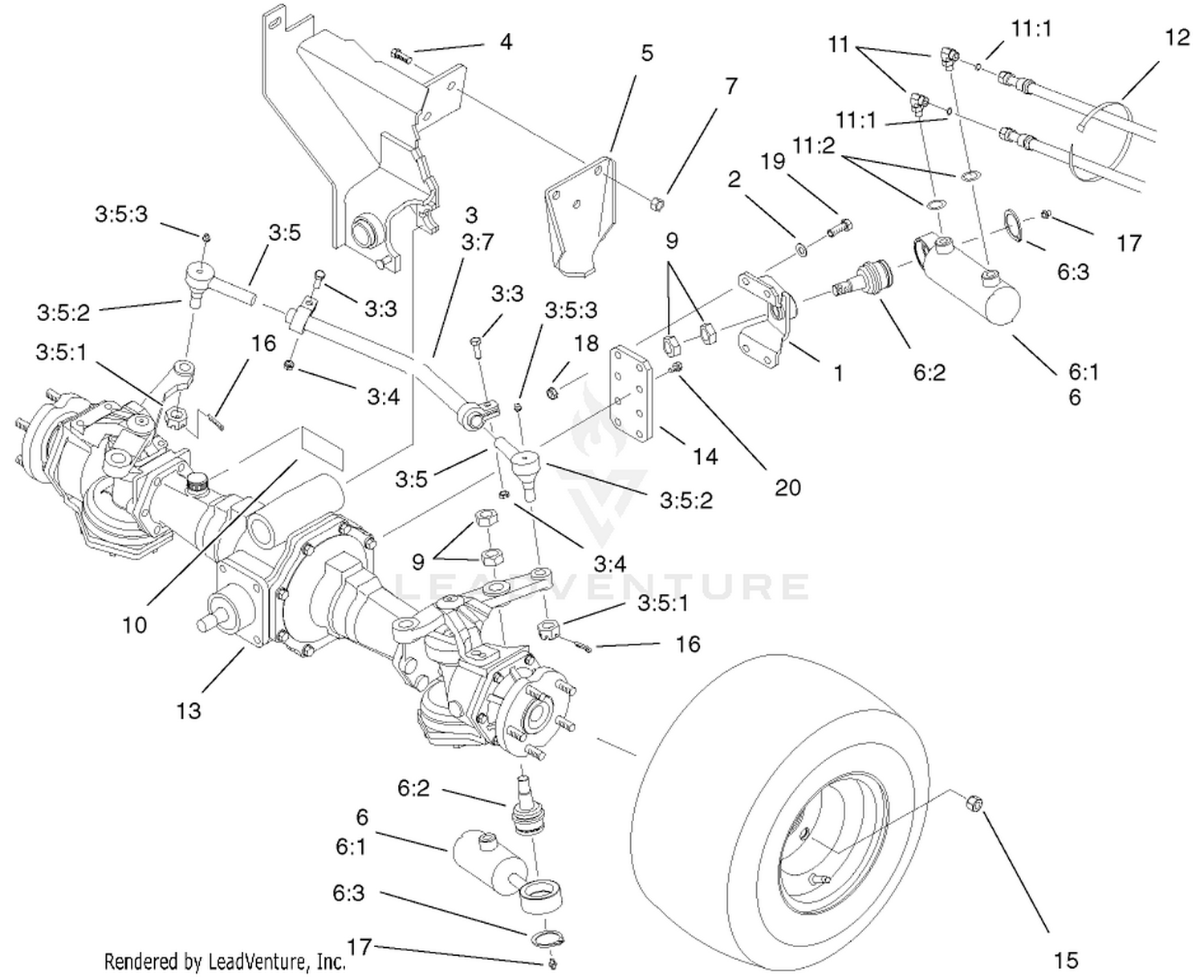 4 Wheel Drive Rear Axle Assembly (only On: 03541)