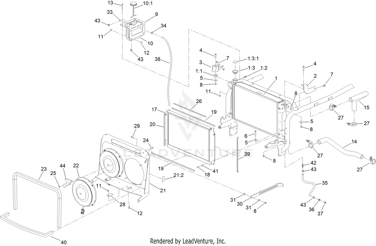 Radiator and Cooling Fan Assembly