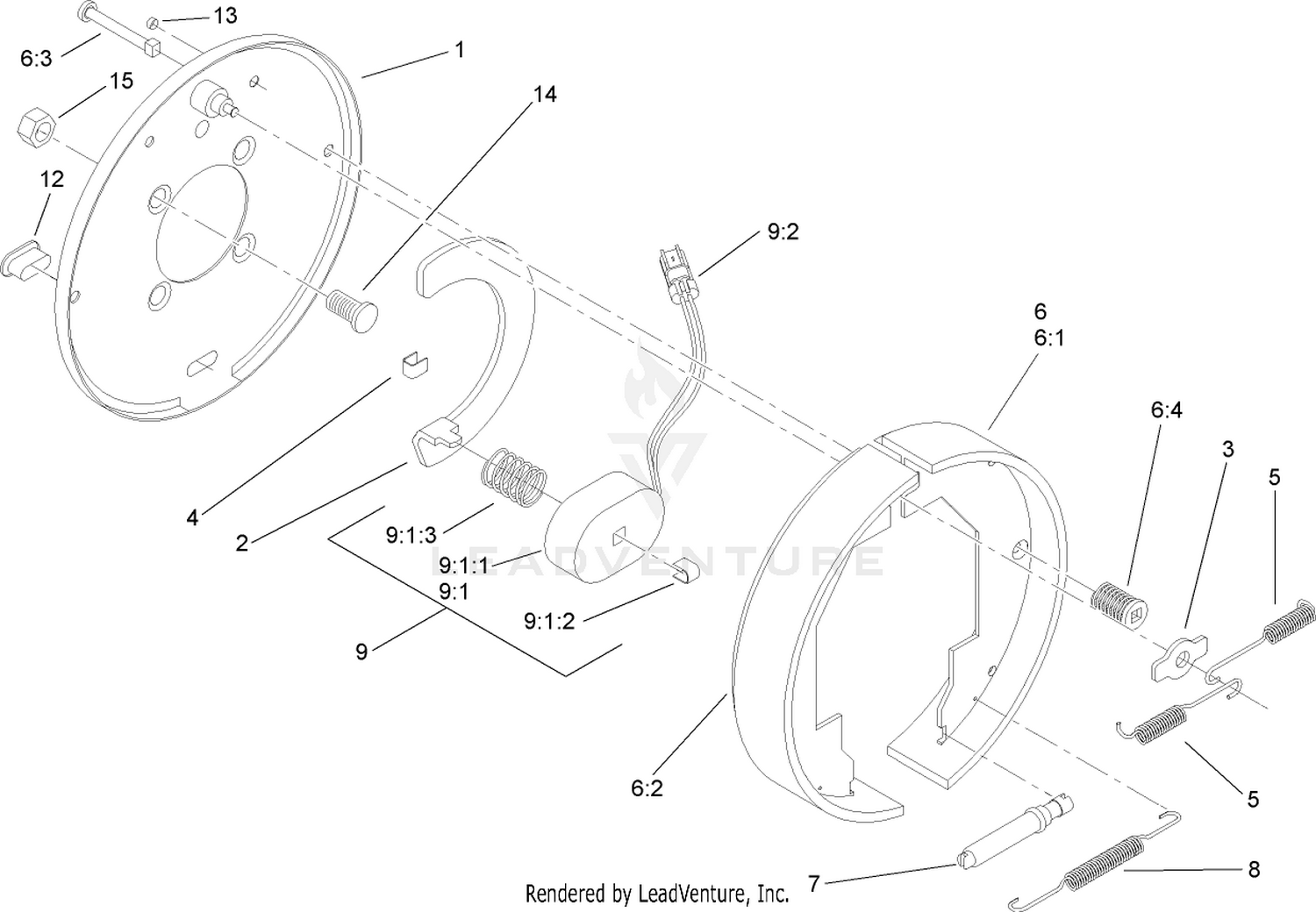Right Hand Brake Assembly No. 108-0846