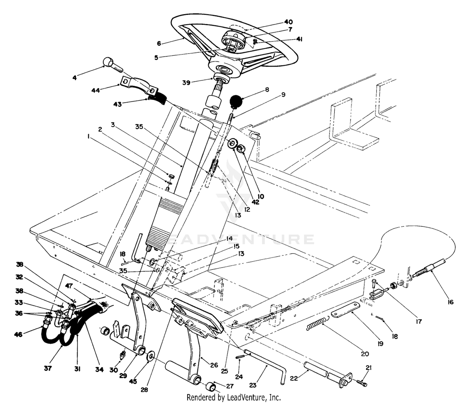 Power Steering  Brake Pedal Assembly
