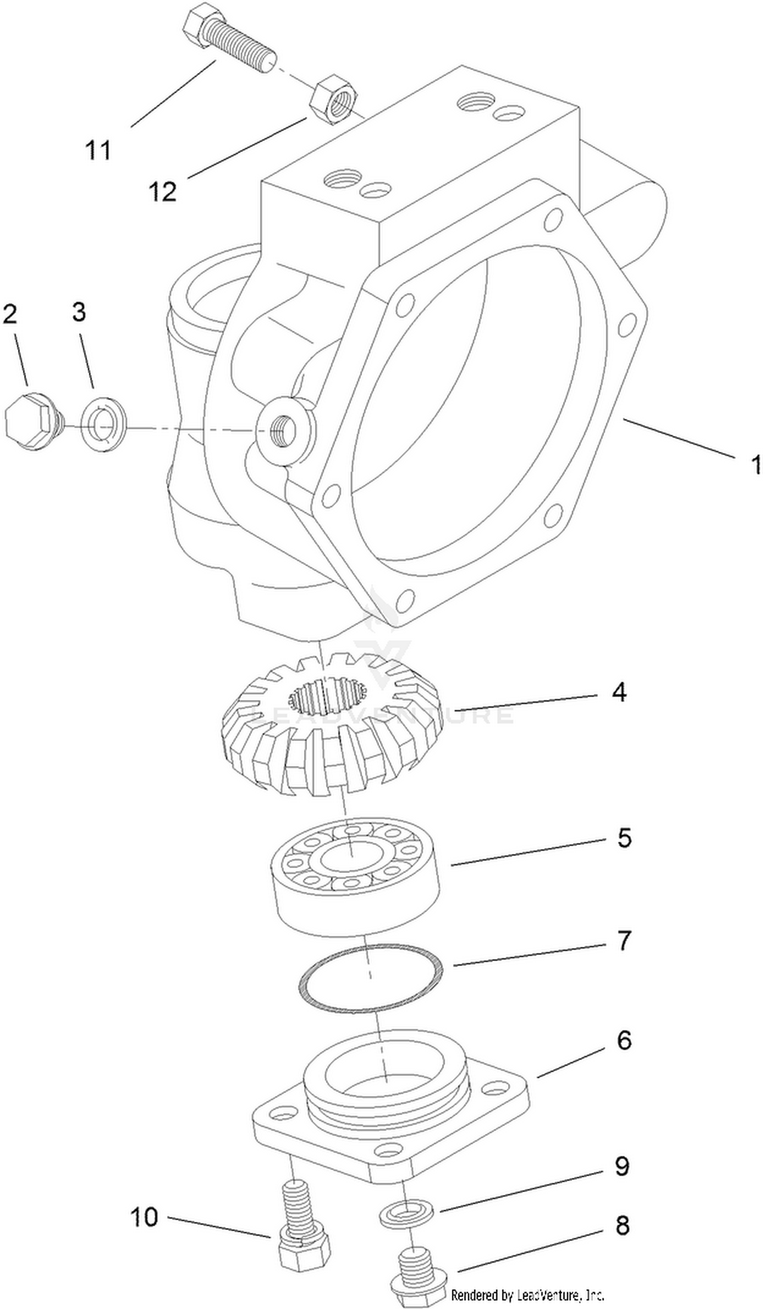 Axle Case Assembly  Rear Axle Assembly No. 110-4750