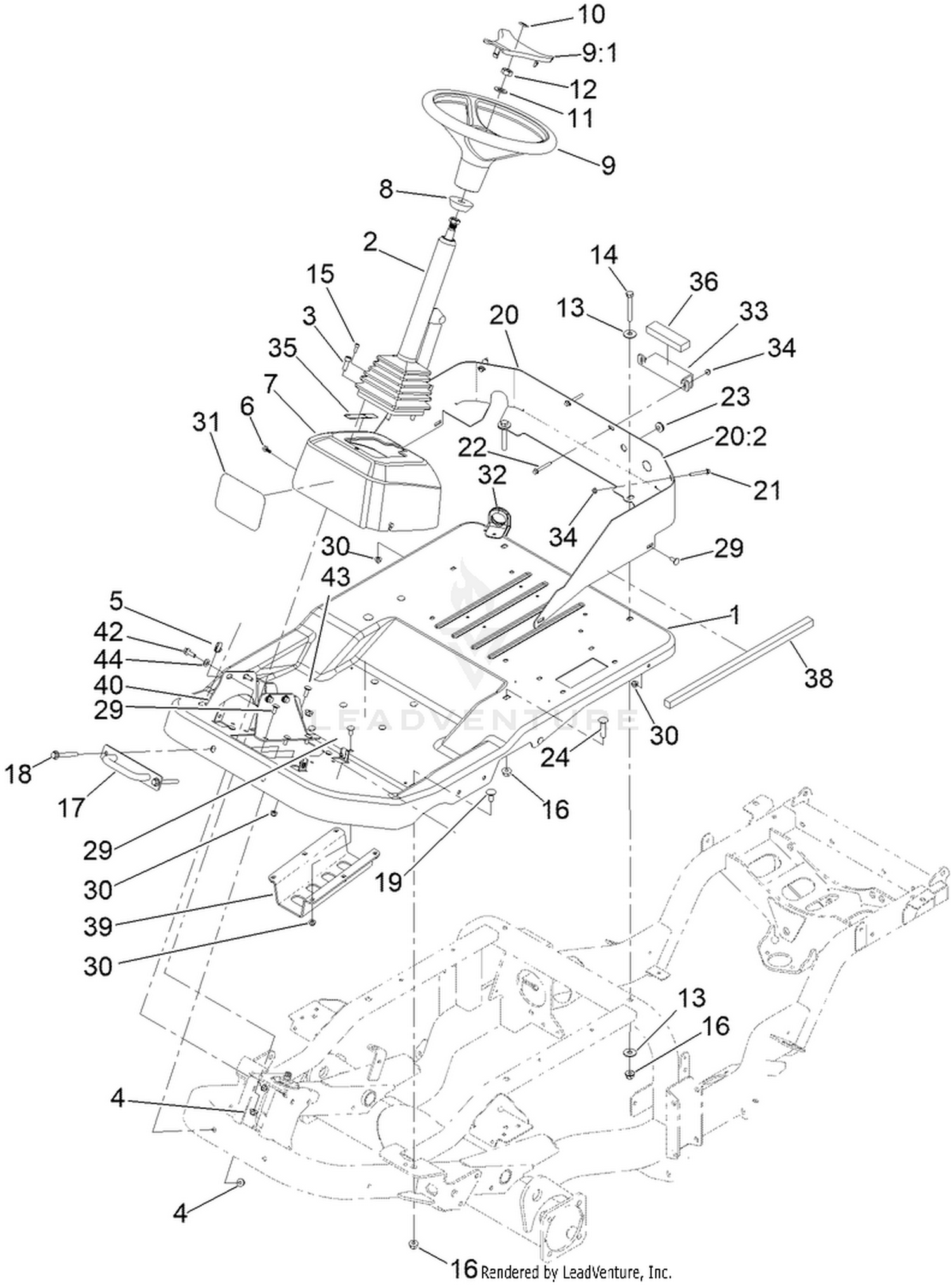 Platform, Steering and Console Assembly