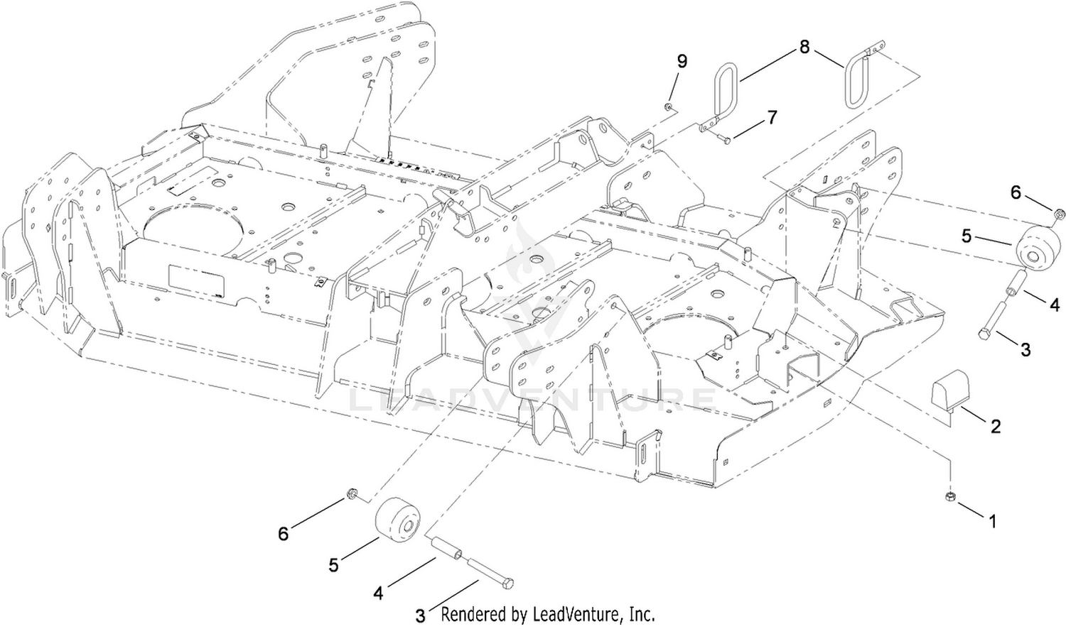 Right Deck  Deck Stop Assembly