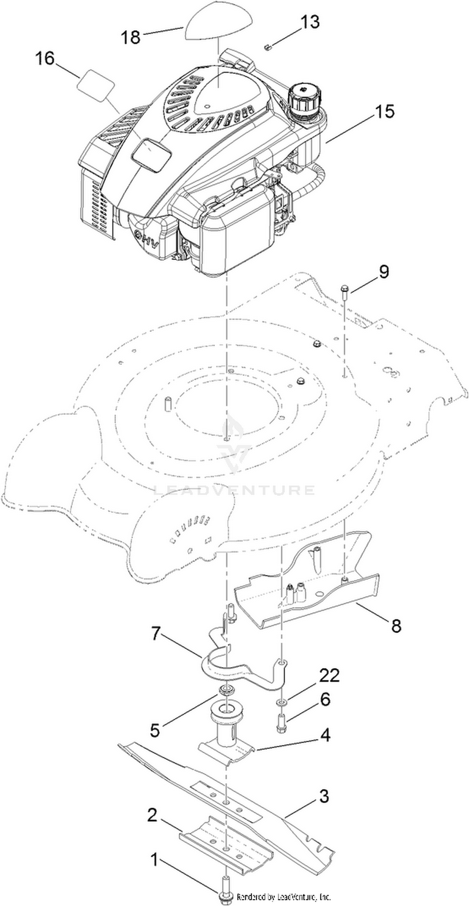Engine and Blade Assembly