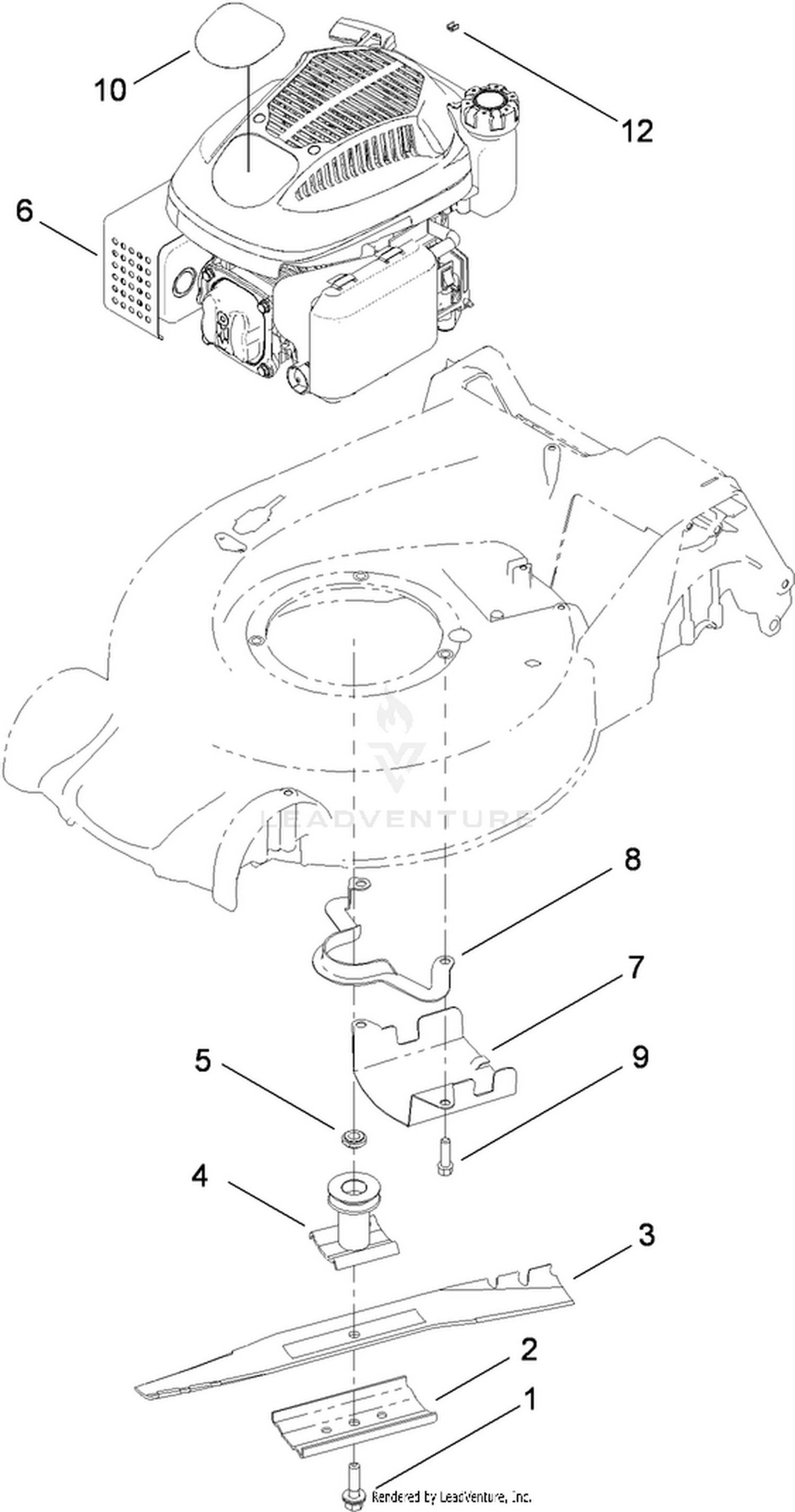 Engine and Blade Assembly