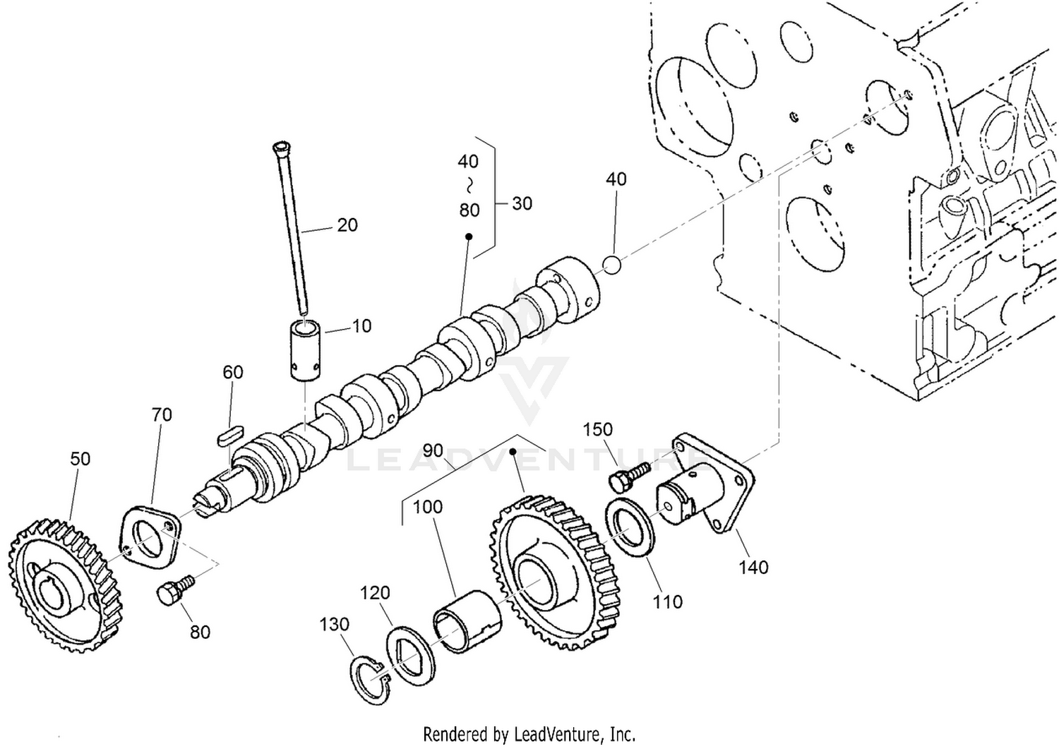 Camshaft and Idle Gear Shaft Assembly