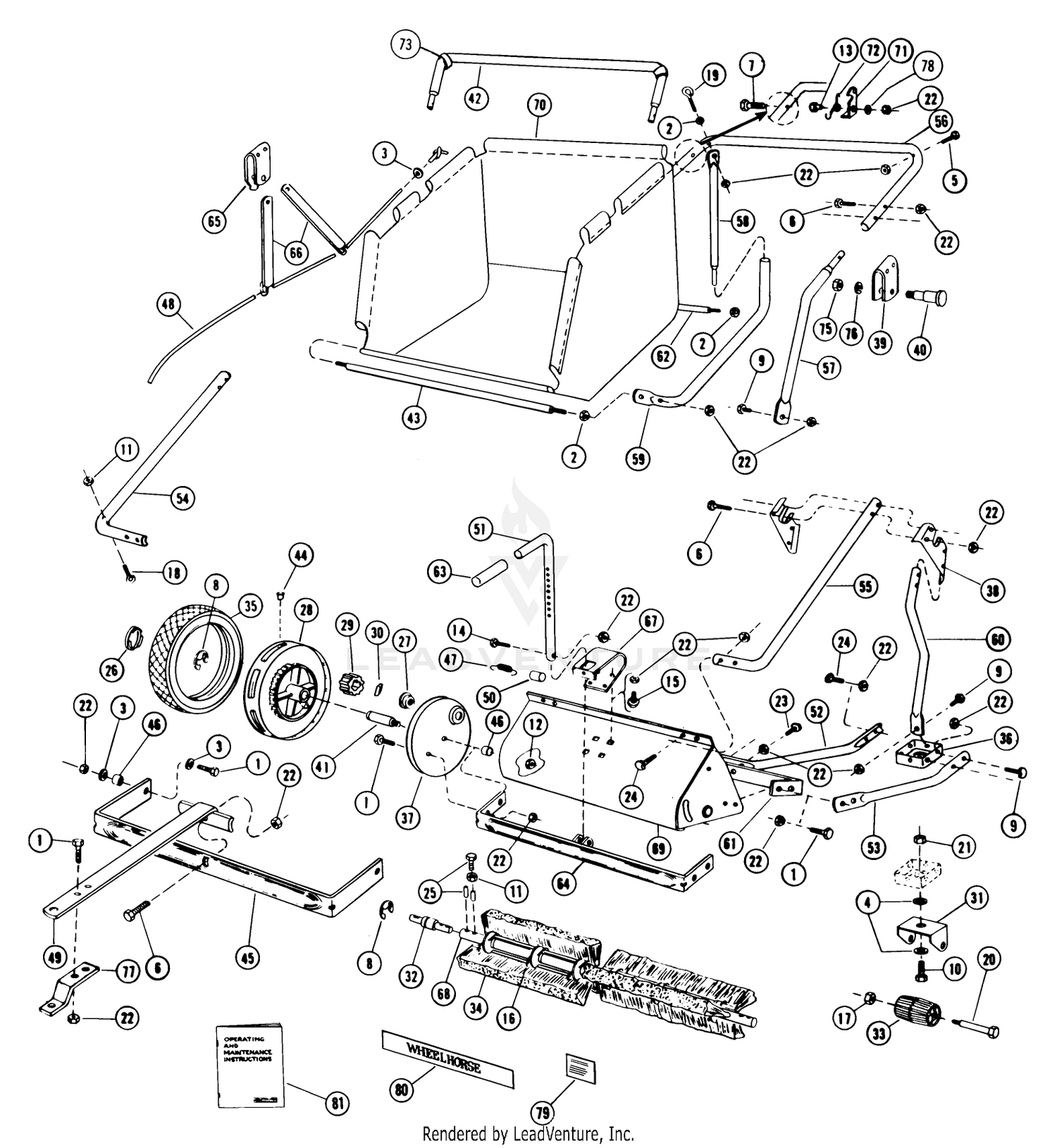 Lawn Sweepers Vehcle Identificatio Numbers 87-38sw01-38 In. (96.5 Cm)