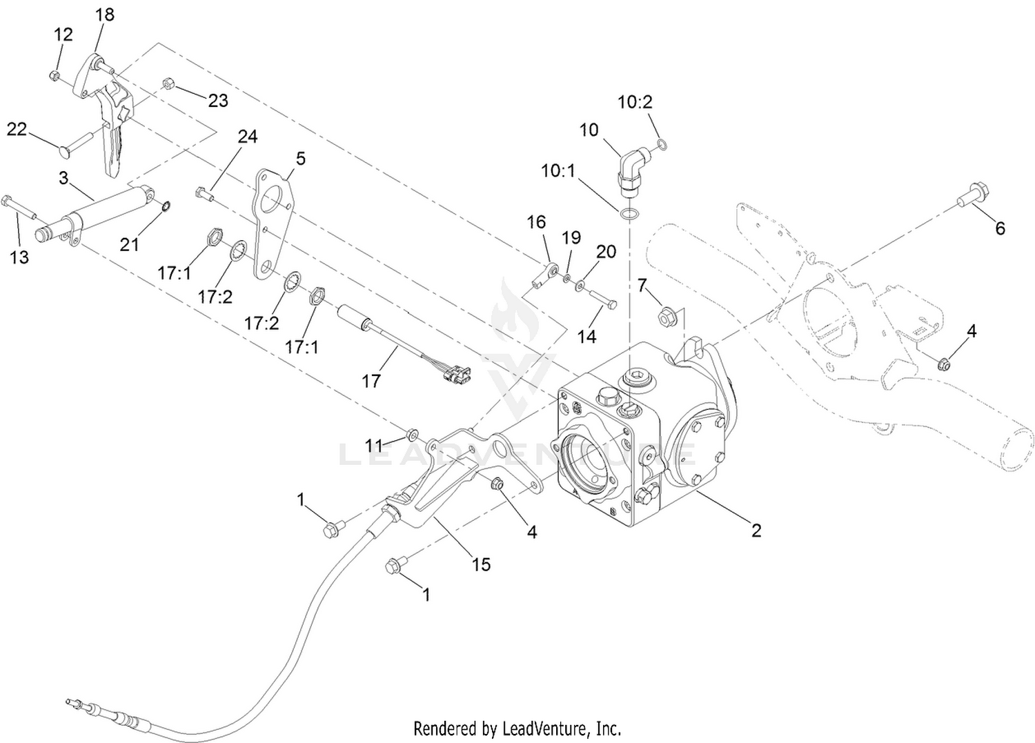 Traction Pump Mounting Assembly