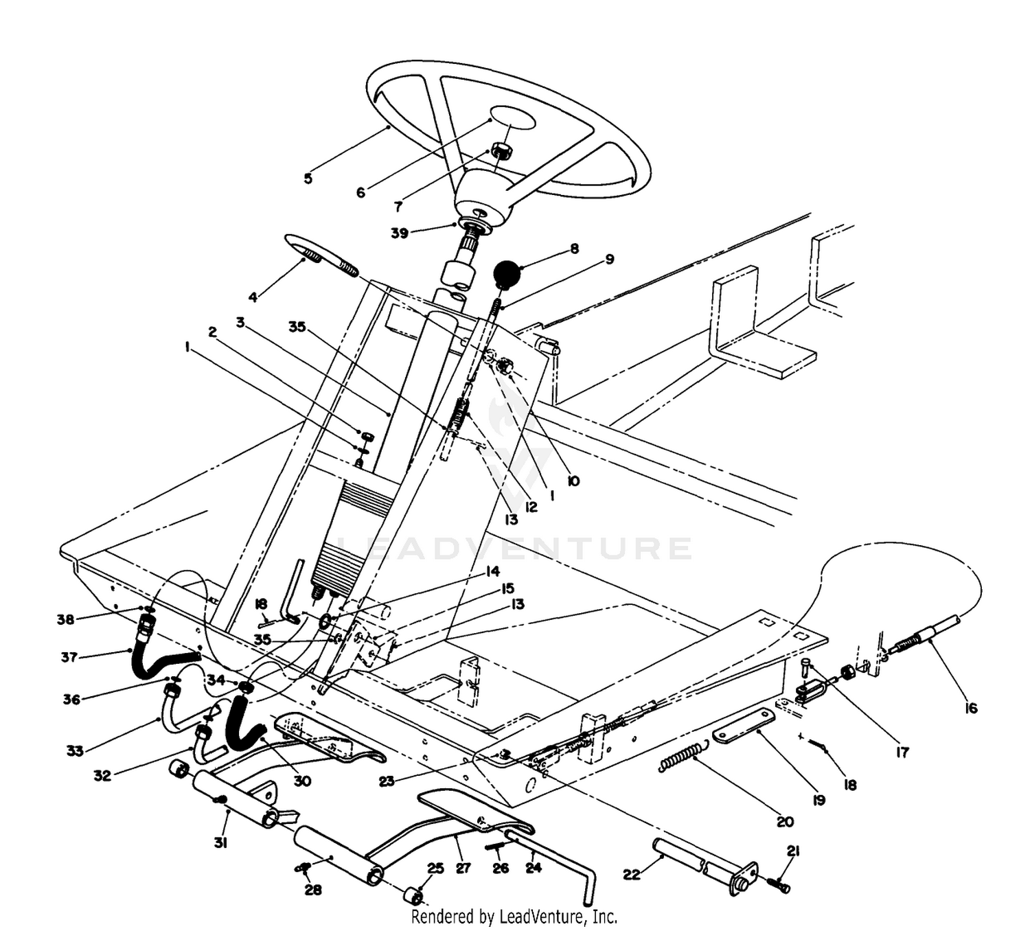 Power Steering  Brake Pedal Assembly