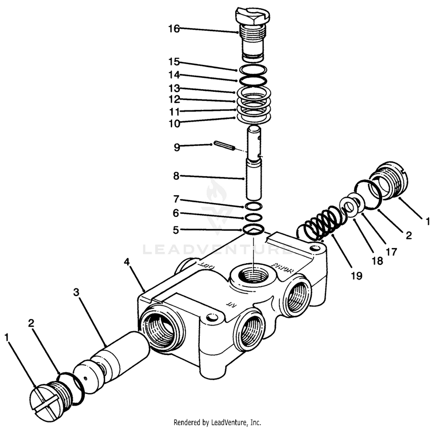 Priority Flow Control Valve 58-5490 (model No. 03702)  58-5491 (model No. 03703)