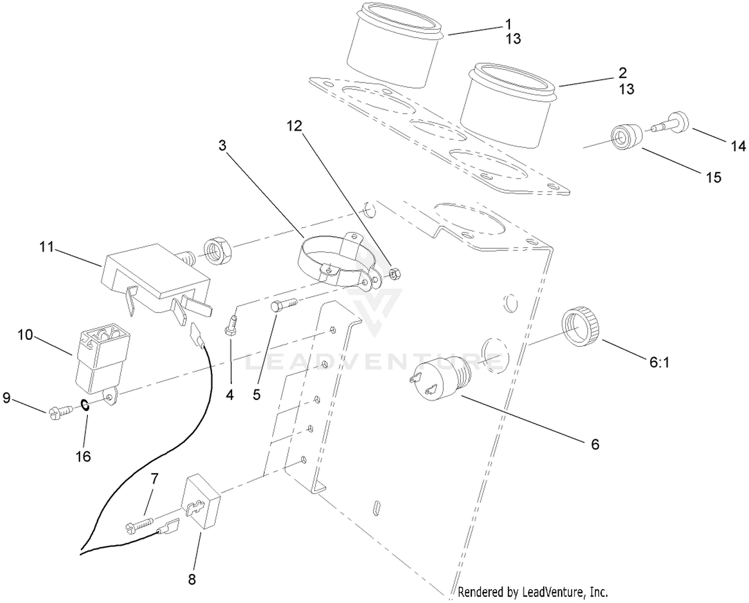 Steering Tower Electrical Assembly