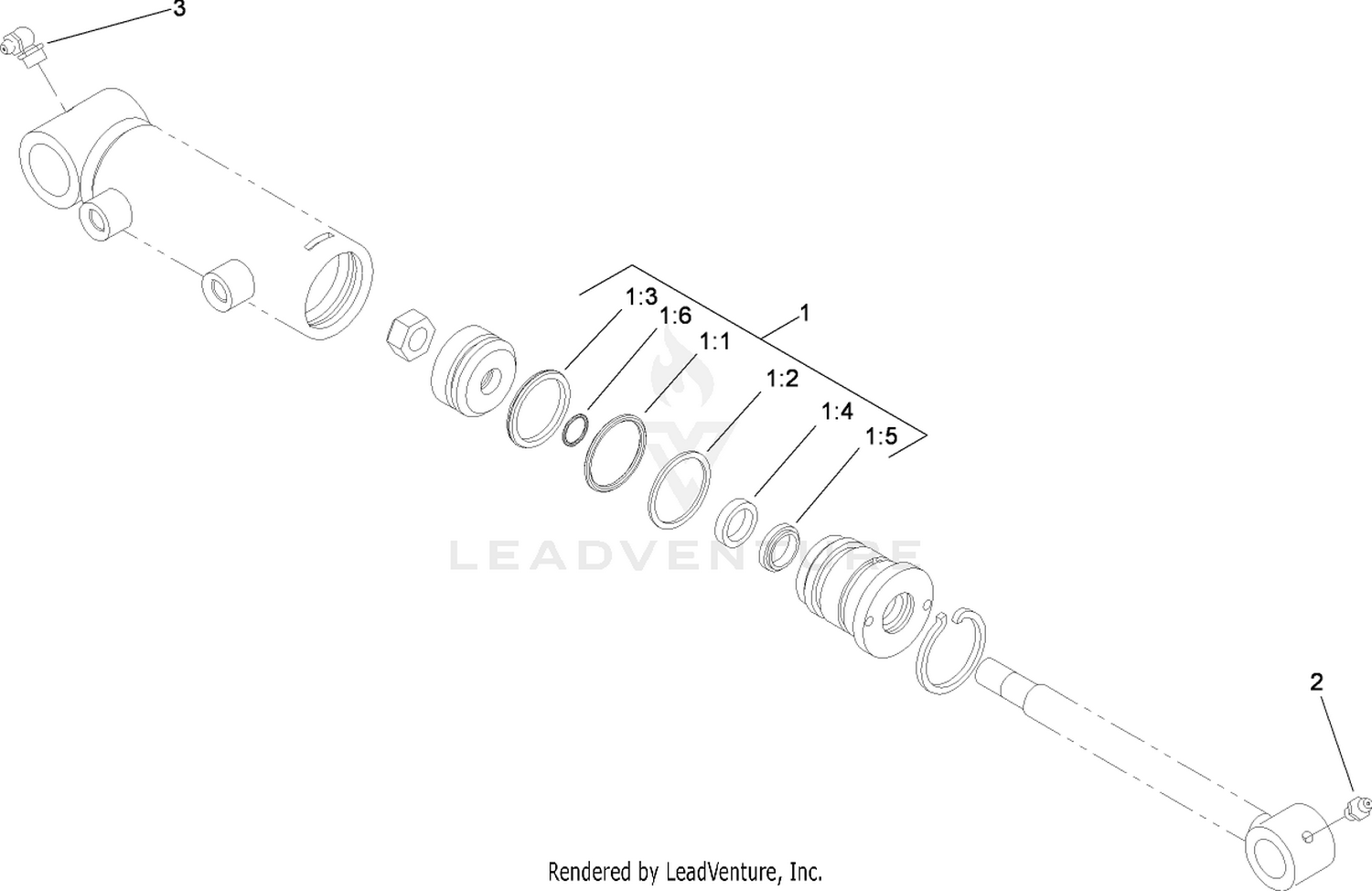 Hydraulic Cylinder Assembly No. 110-9034