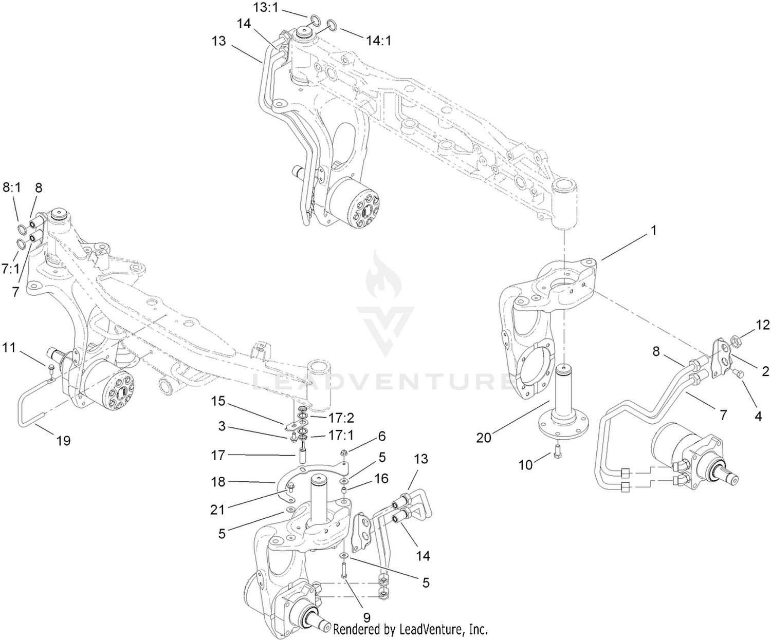 4 Wheel Drive Steering Assembly