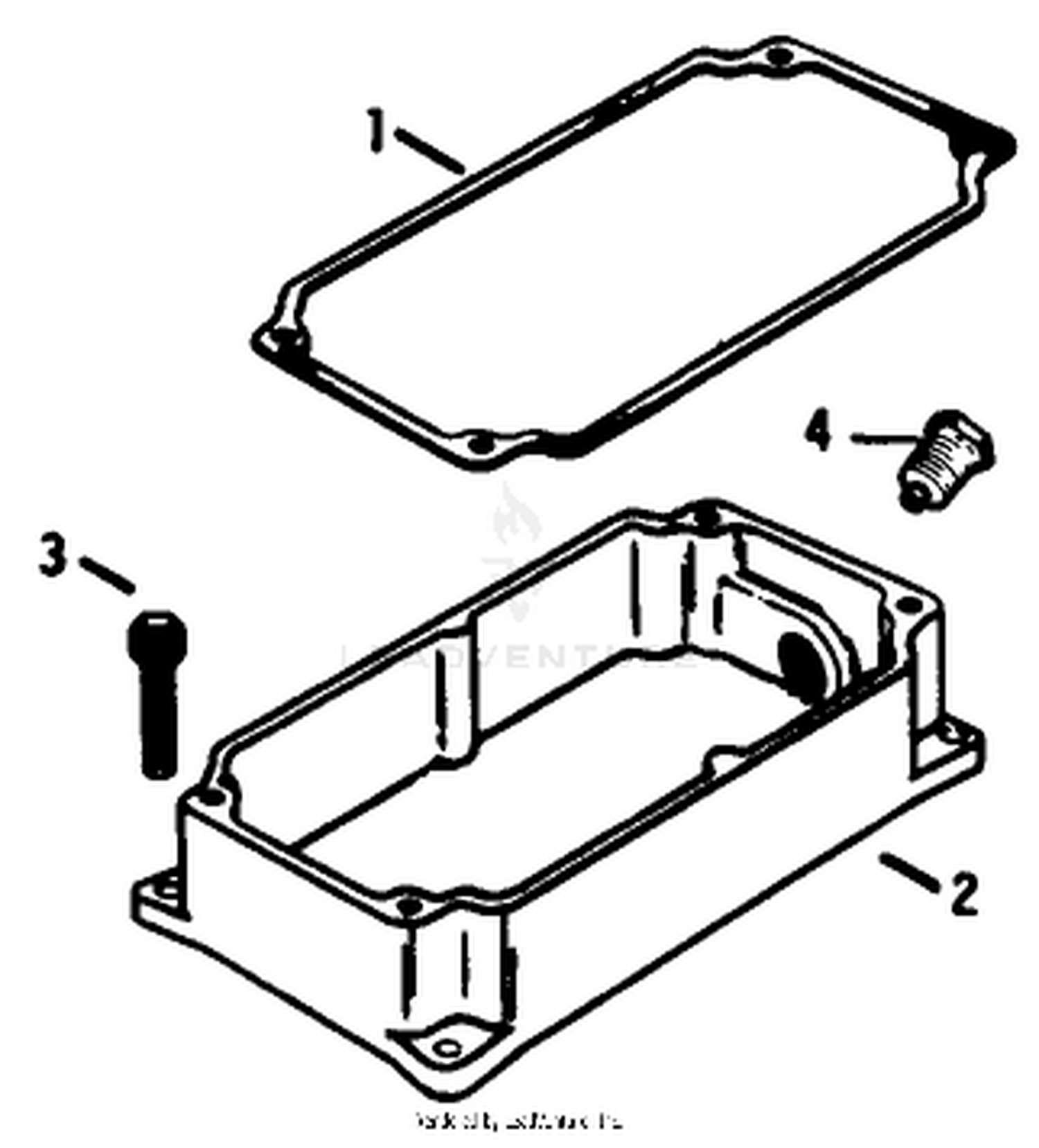 Oil Pan-Engine Assembly Kohler Model K-321s Spec. No. 60407
