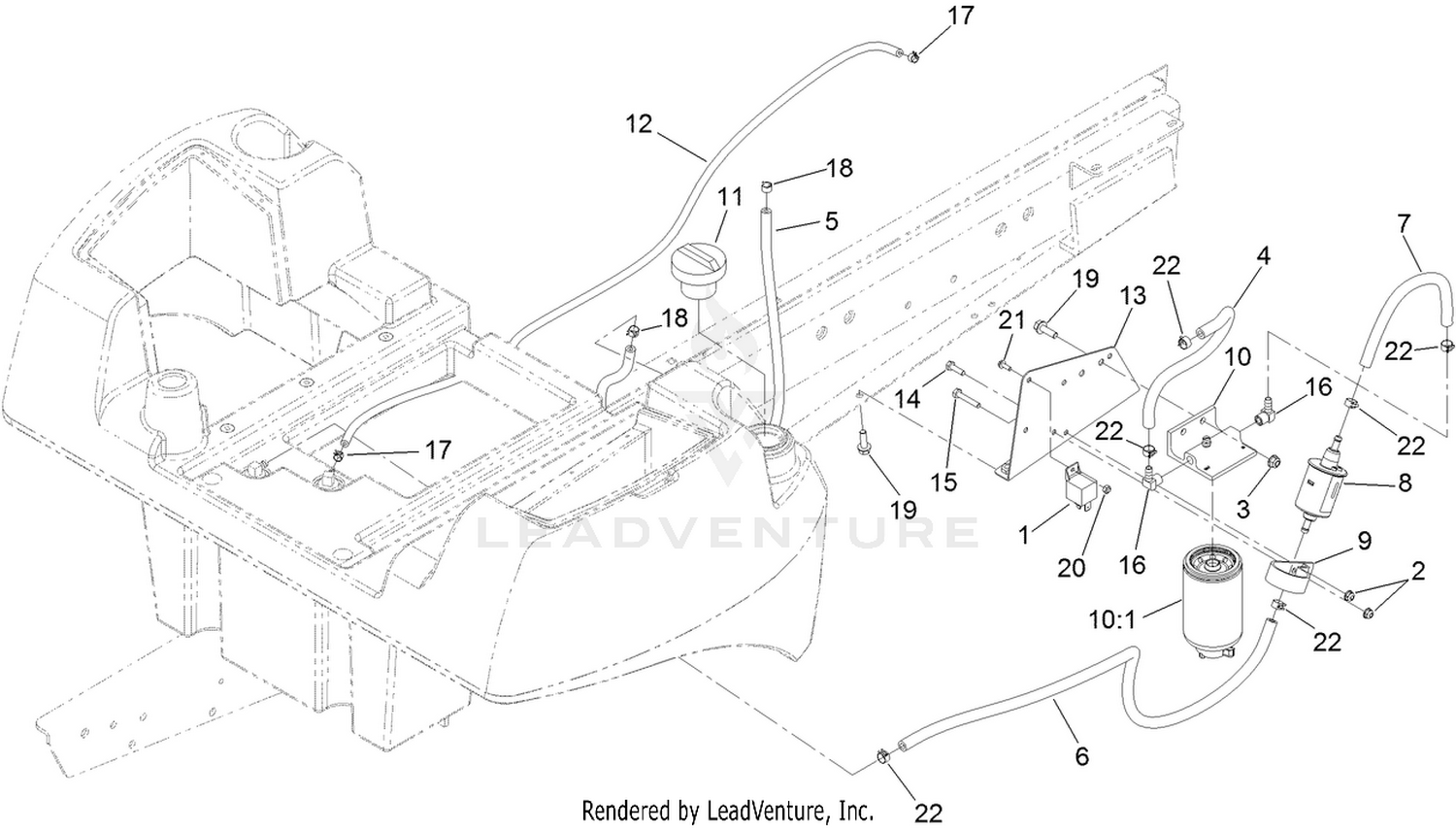 Fuel Lines and Filter Assembly