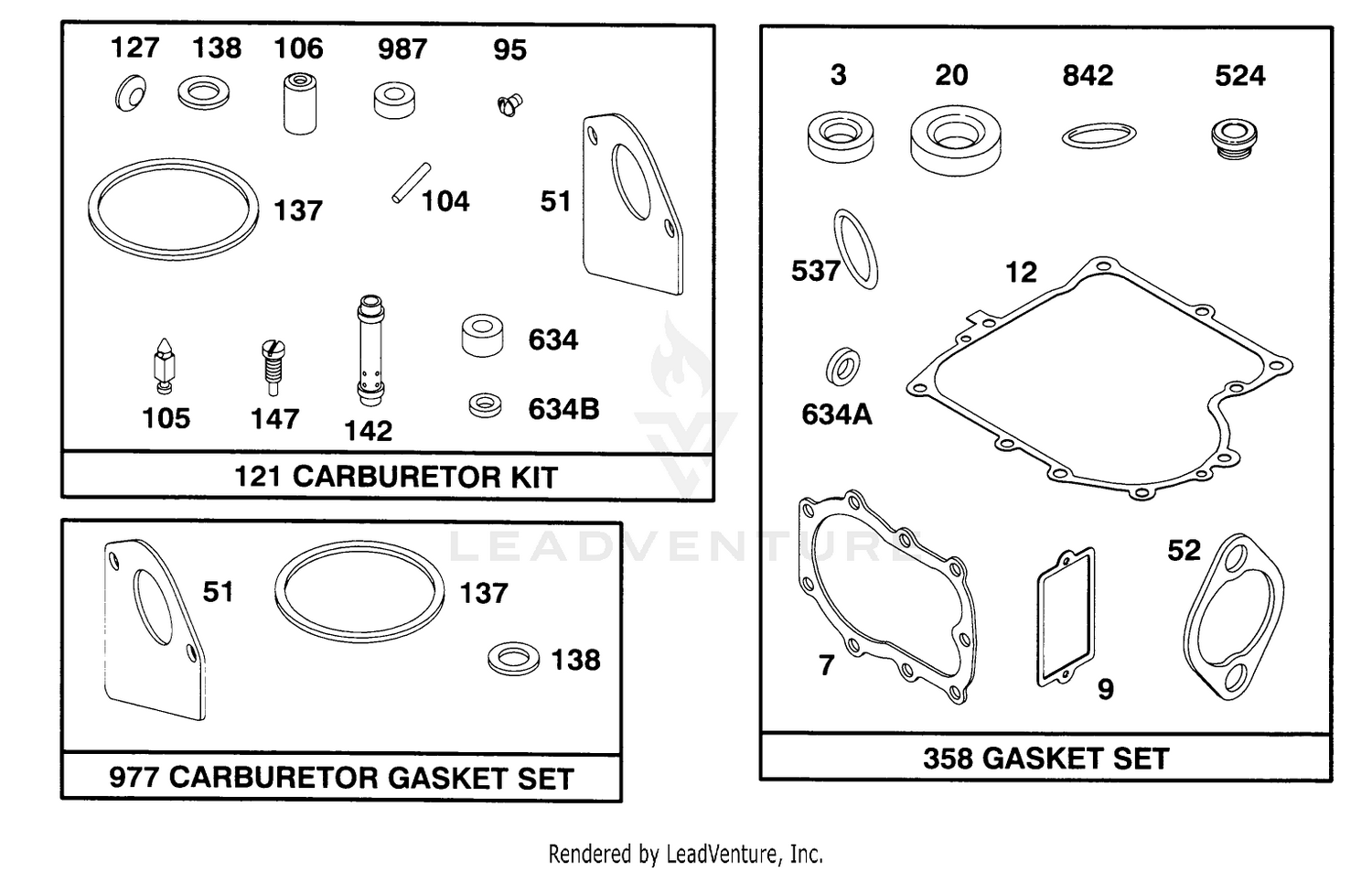 Engine Briggs  Stratton Model 282707-0119-01 8