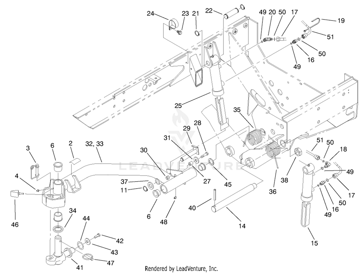 Rear Lift Arm Assembly-No. 2  3