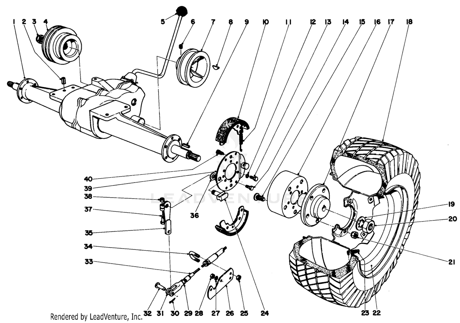 Transaxle, Wheel And Brake Assembly