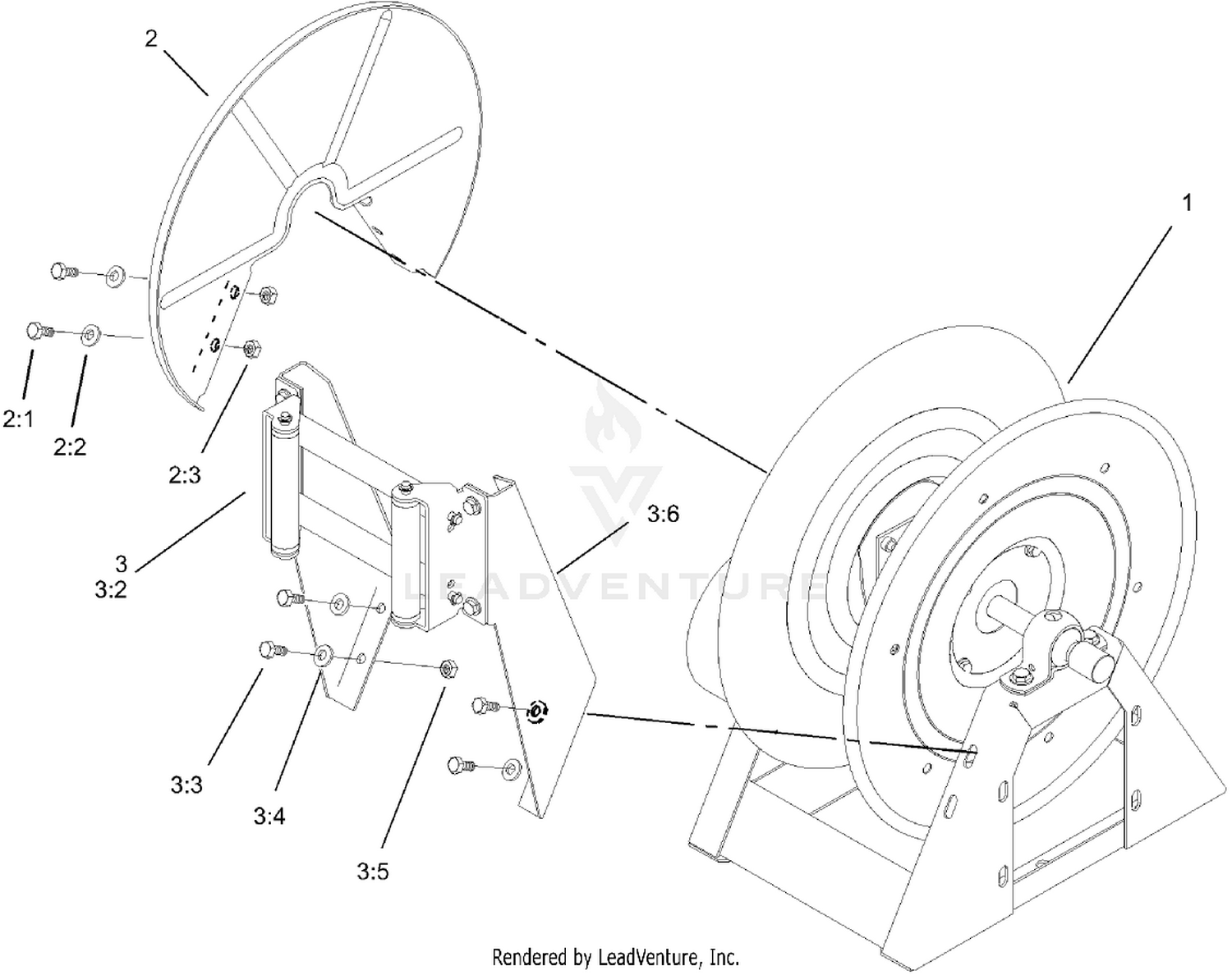 Hose Reel Guide and Chain Guard Assembly  No. 104-8802