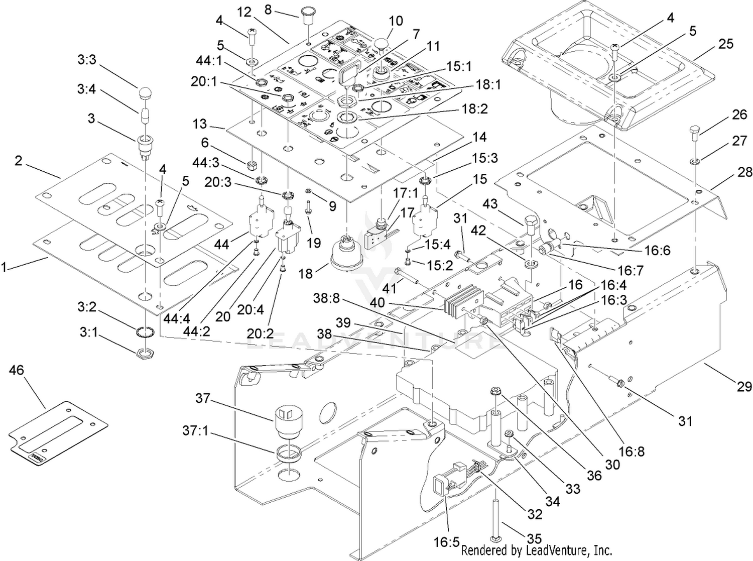 Control Box and  Lower Control Panel Assembly