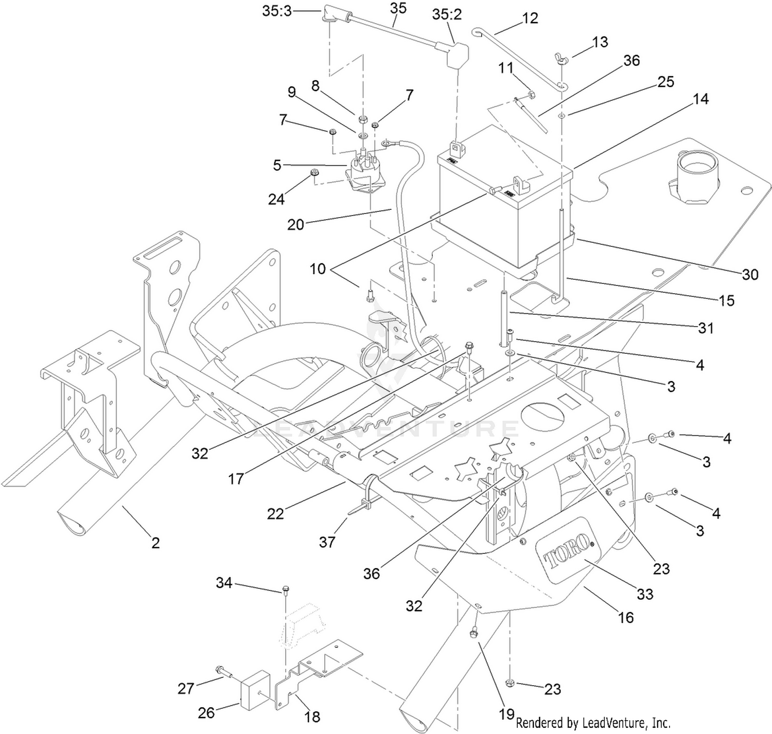 Frame and Battery Assembly