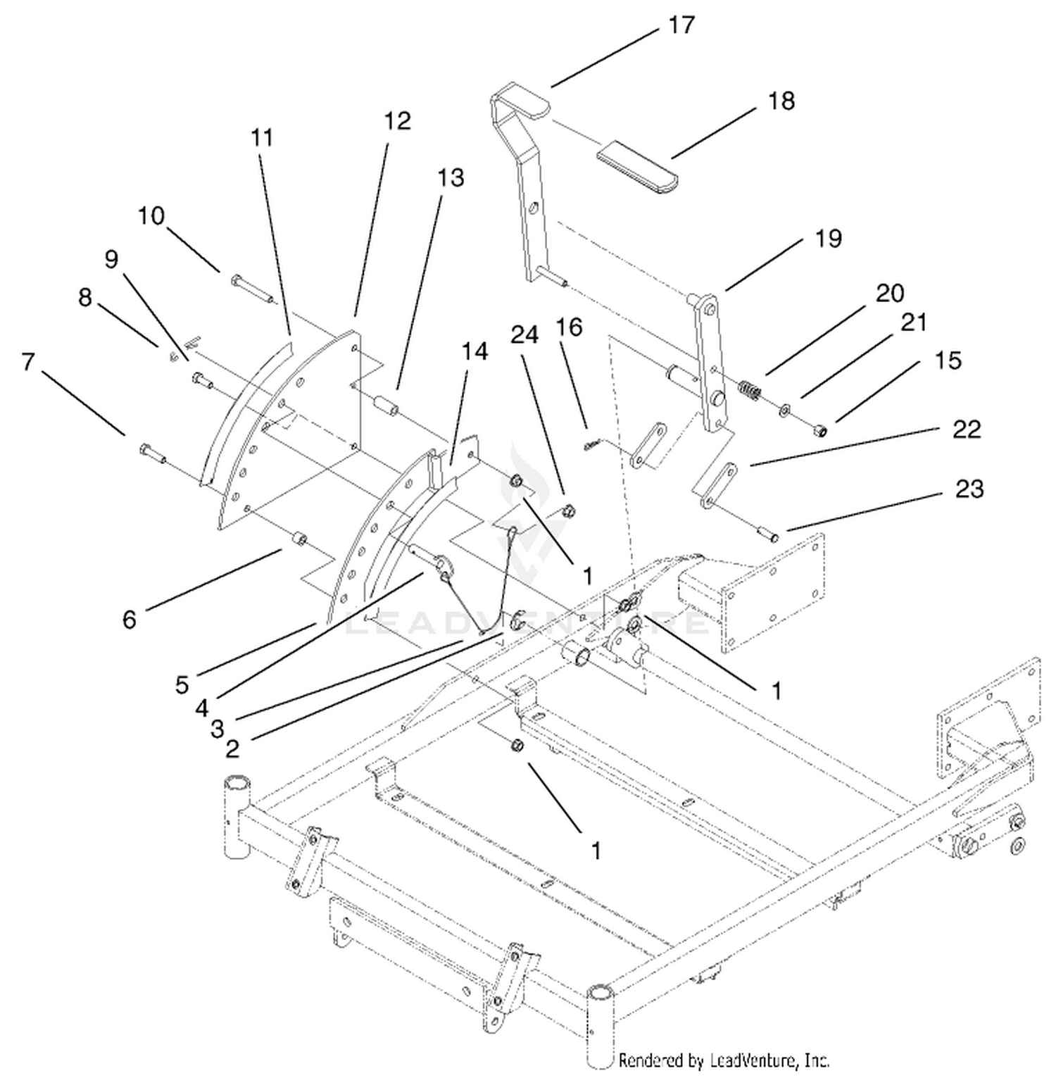 Height-of-Cut Handle and Plate Assembly