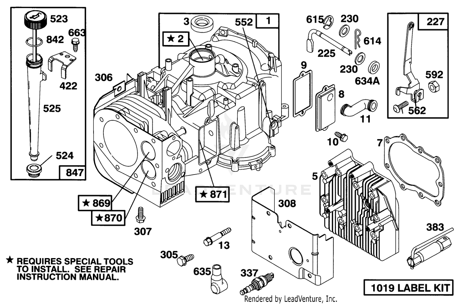 Engine Briggs  Stratton Model 283707-0156-01