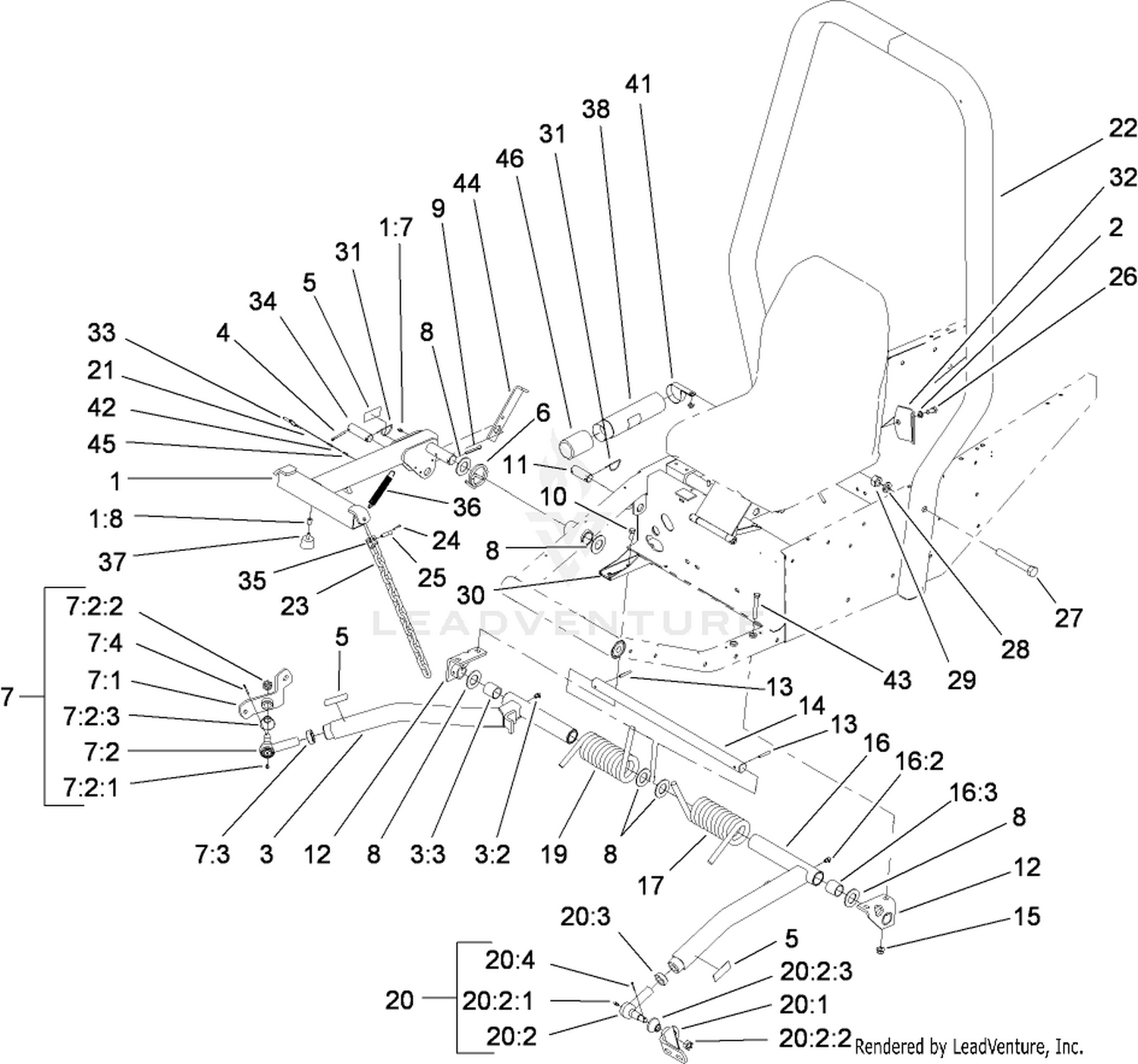 Push Arm and Roll-Over Protection System Assembly