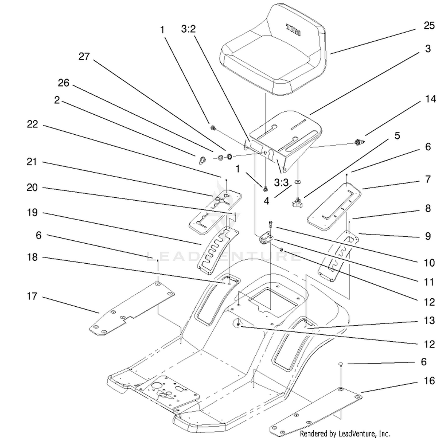 Rear Body  Seat Assembly