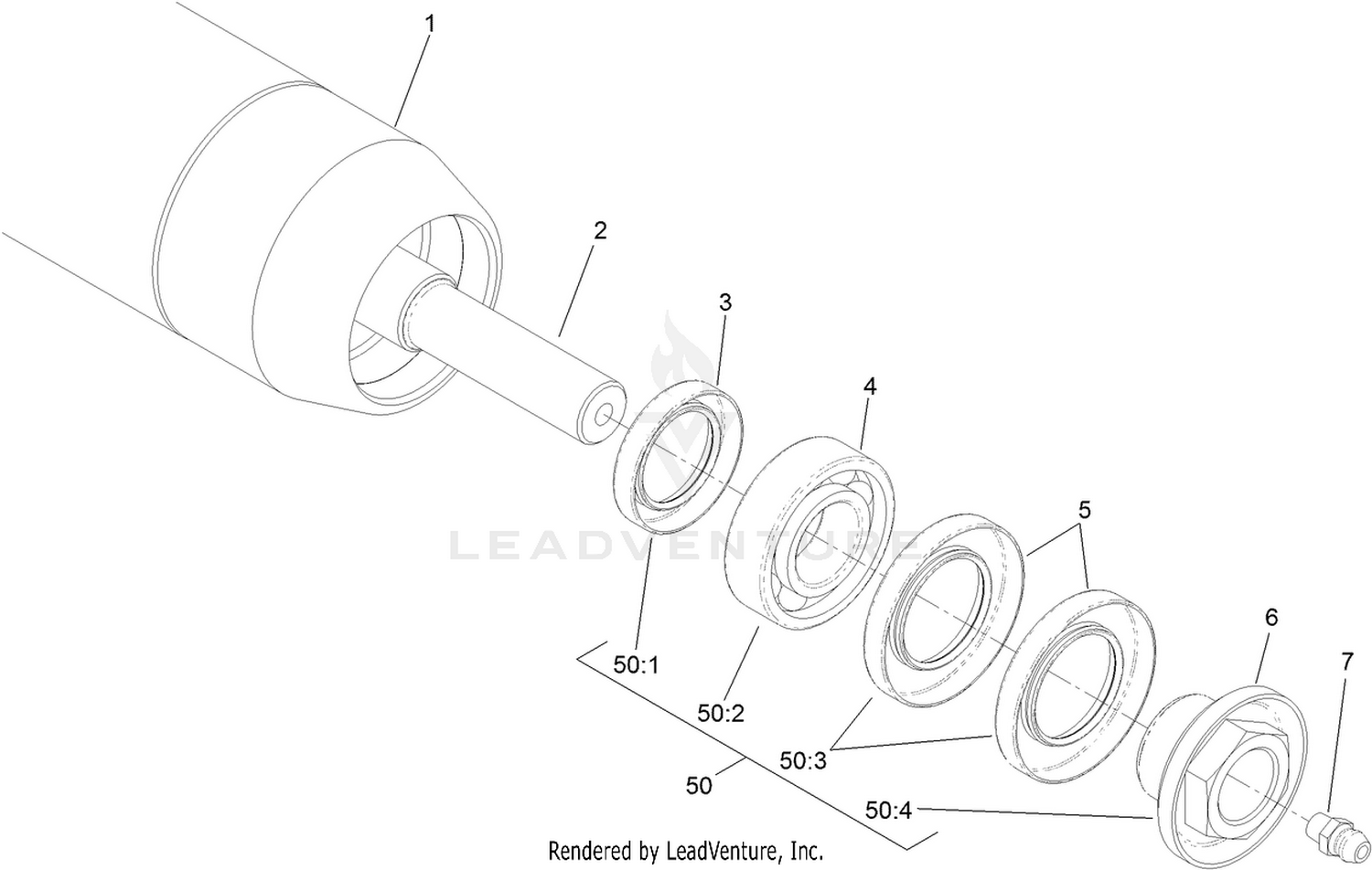Rear-Short Roller Assembly No. 137-6103
