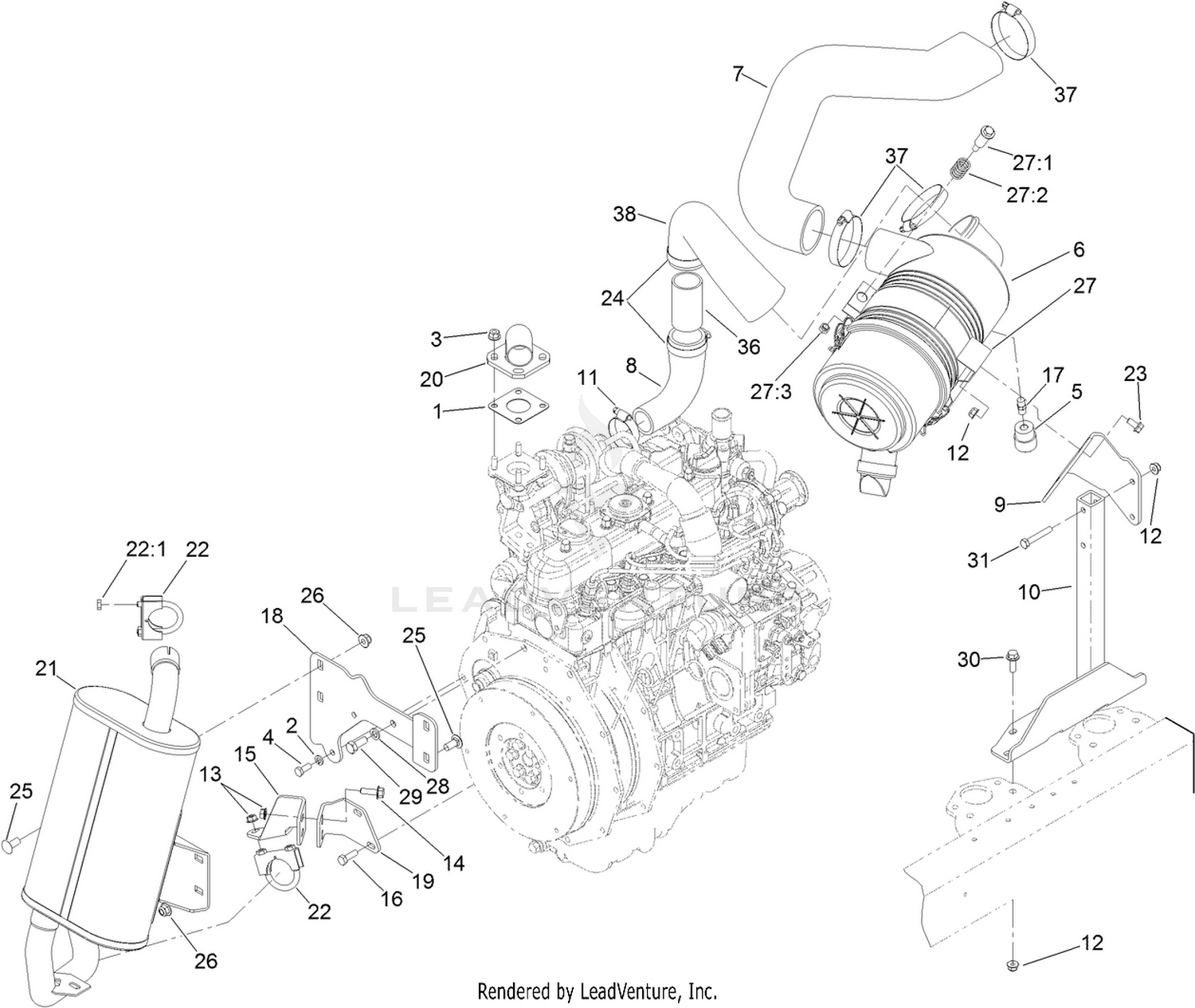Engine Intake and Exhaust Assembly