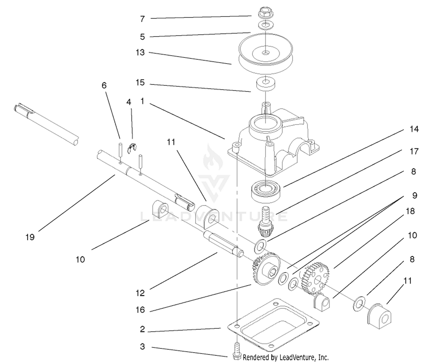 Gear Case Assembly No. 104-7593