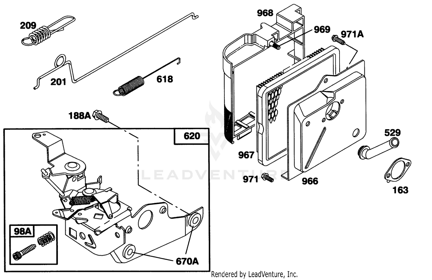 Engine Briggs  Stratton Model 124702-3115-01 4