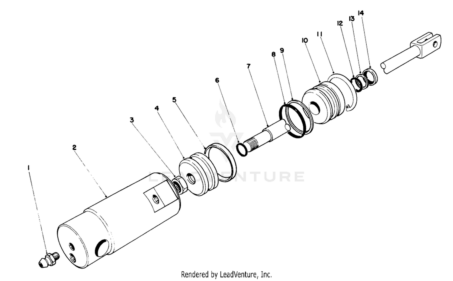 Hydraulic Cylinder-Front No. 51-0120