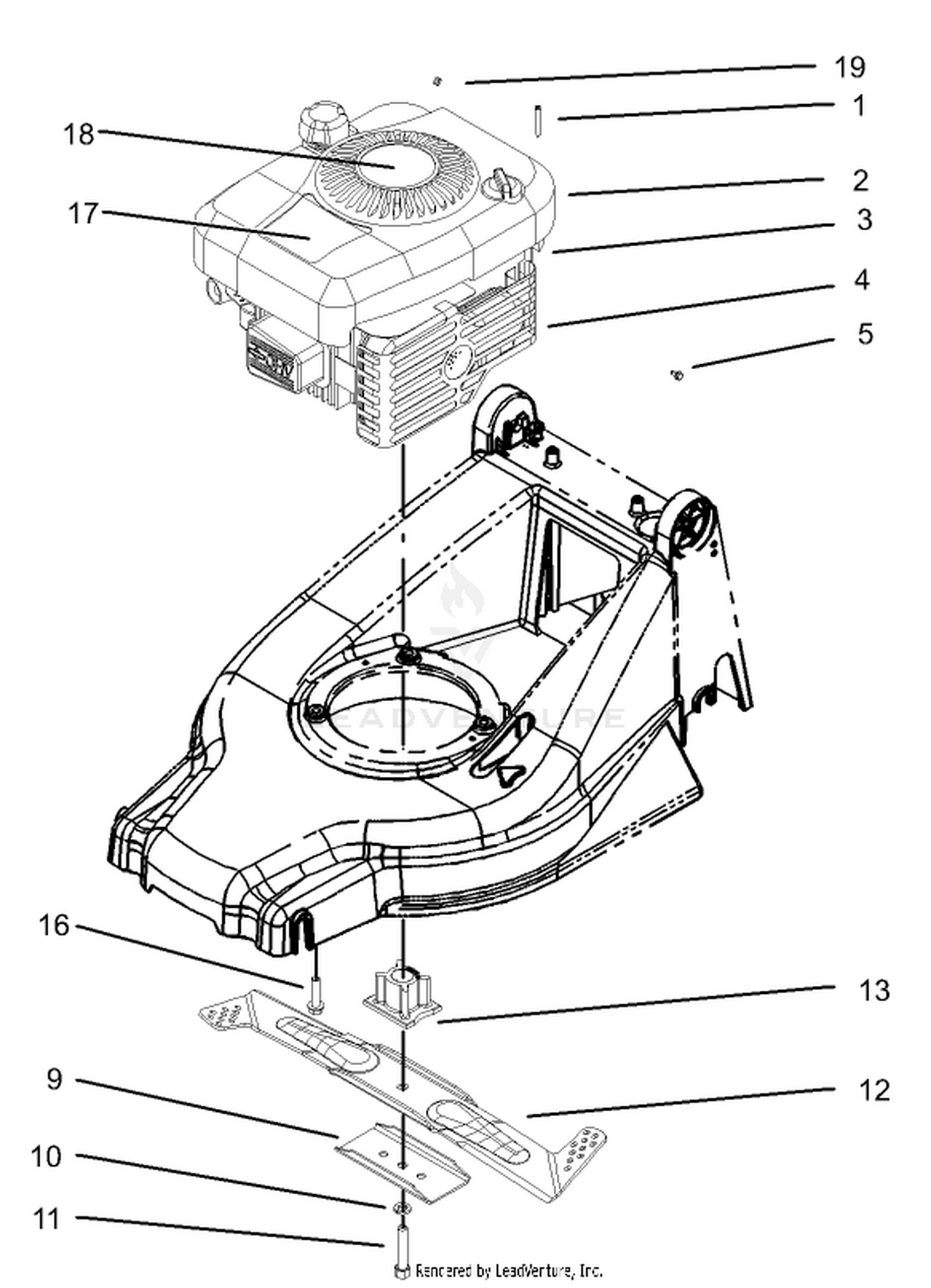 Engine and Blade Assembly