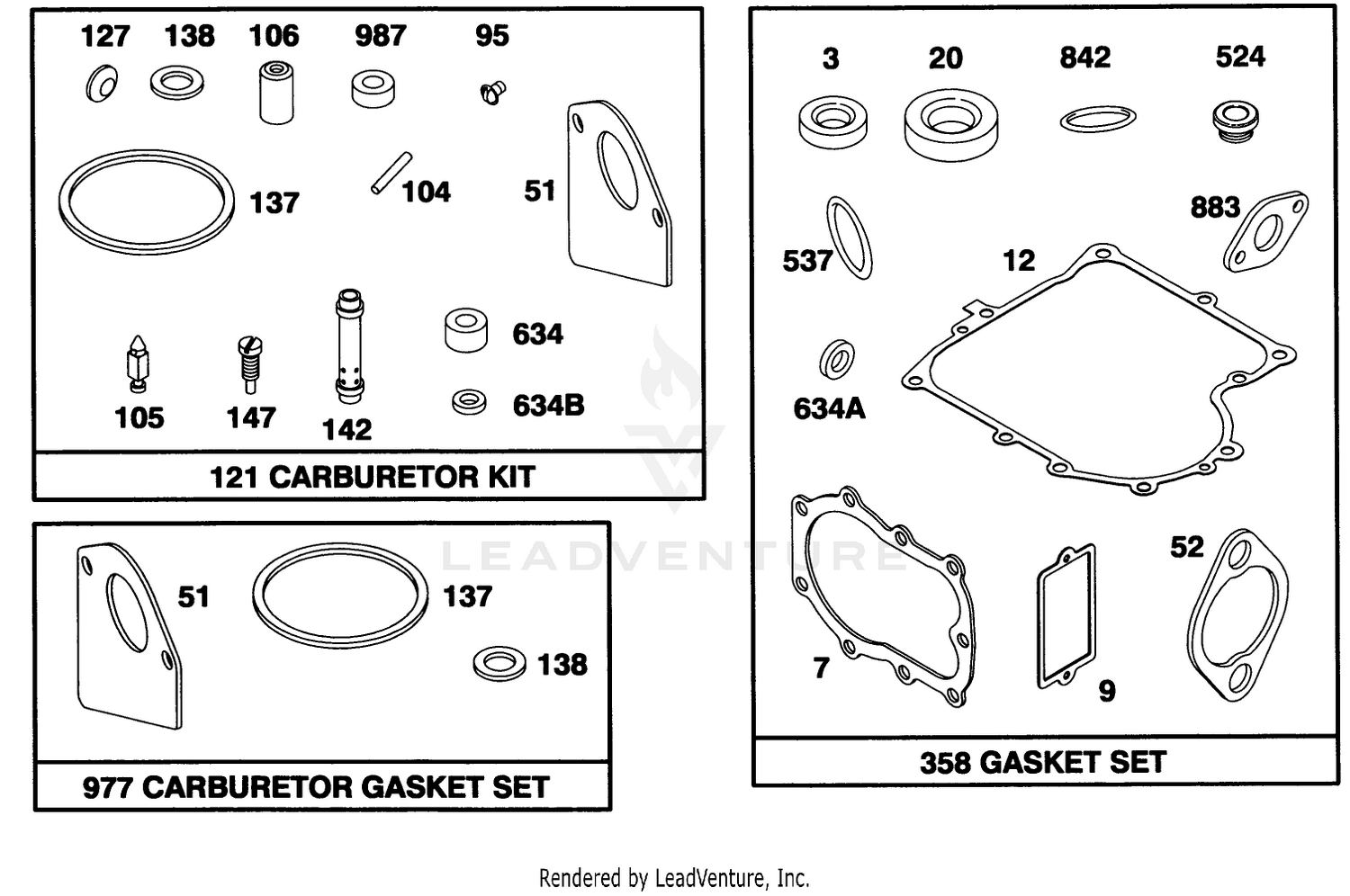 Engine Briggs  Stratton Model 283707-0160-01 8