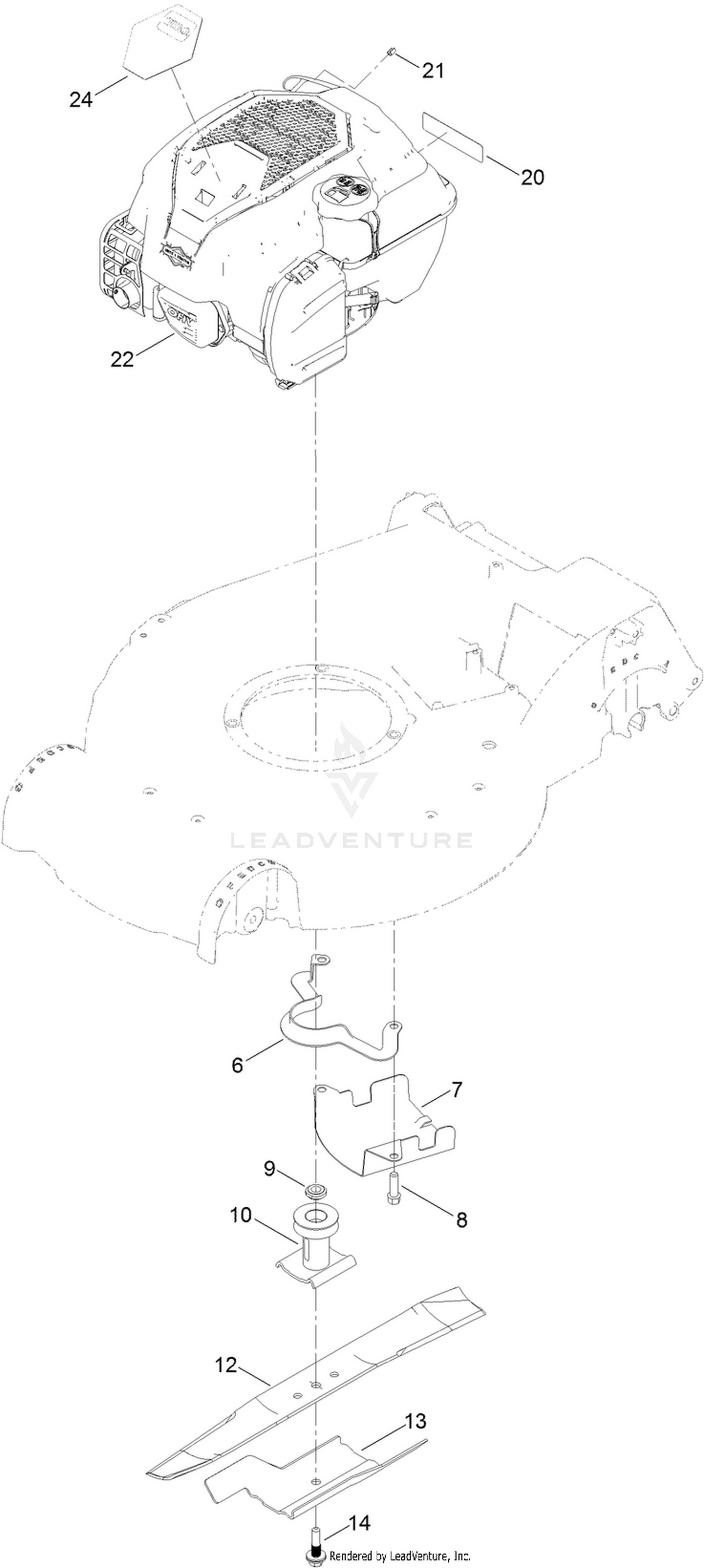 Engine and Blade Assembly