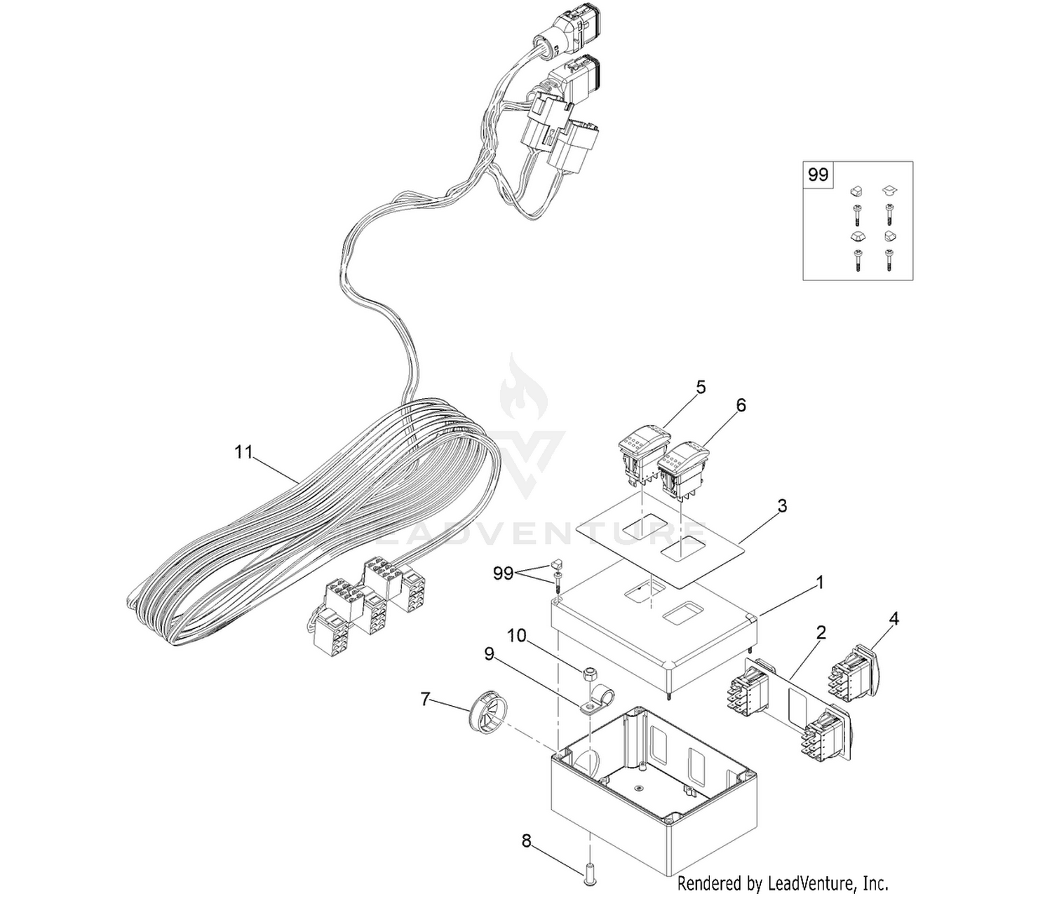 Tethered Control Box Assembly No. 163-3500