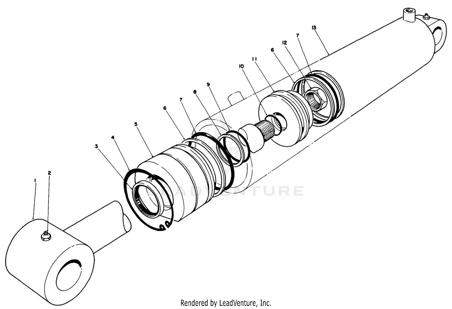 Hydraulic Lift Cylinder Assembly No. 62-429