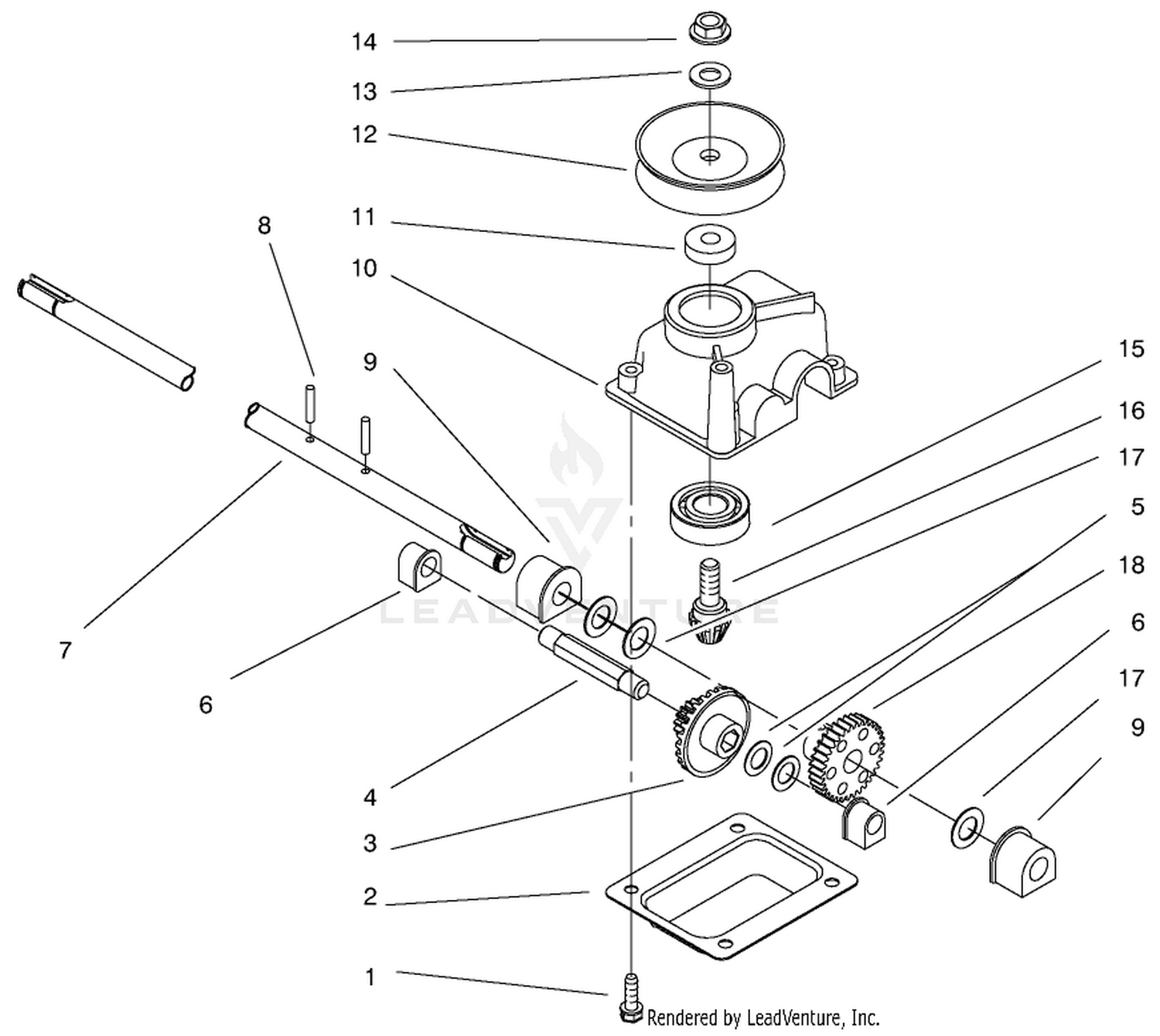 Gear Case Assembly #71-9600