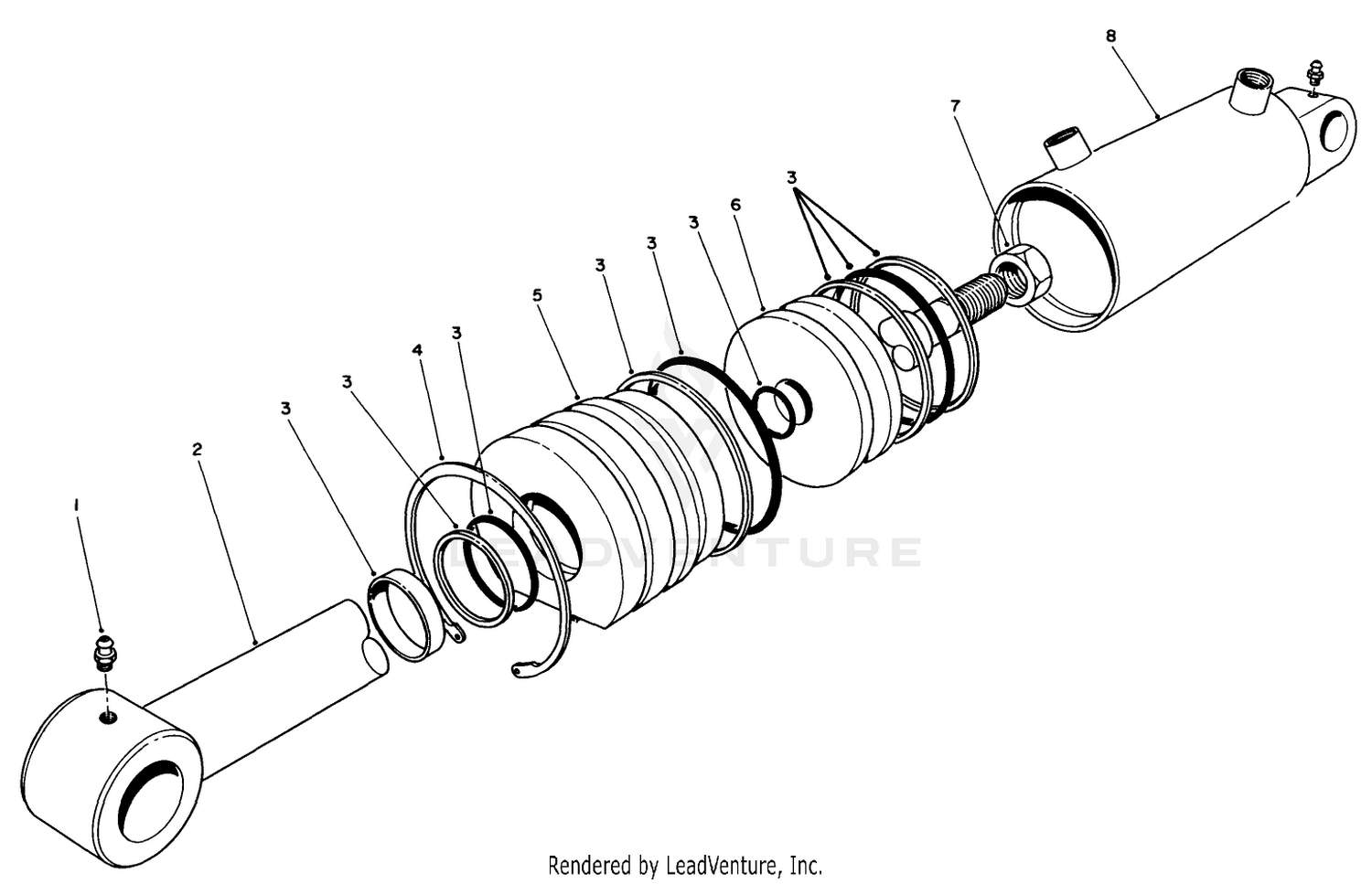 Hydraulic Lift Cylinder No. 66-1250
