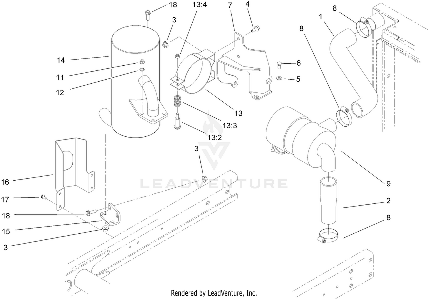 Air Cleaner and Muffler Assembly